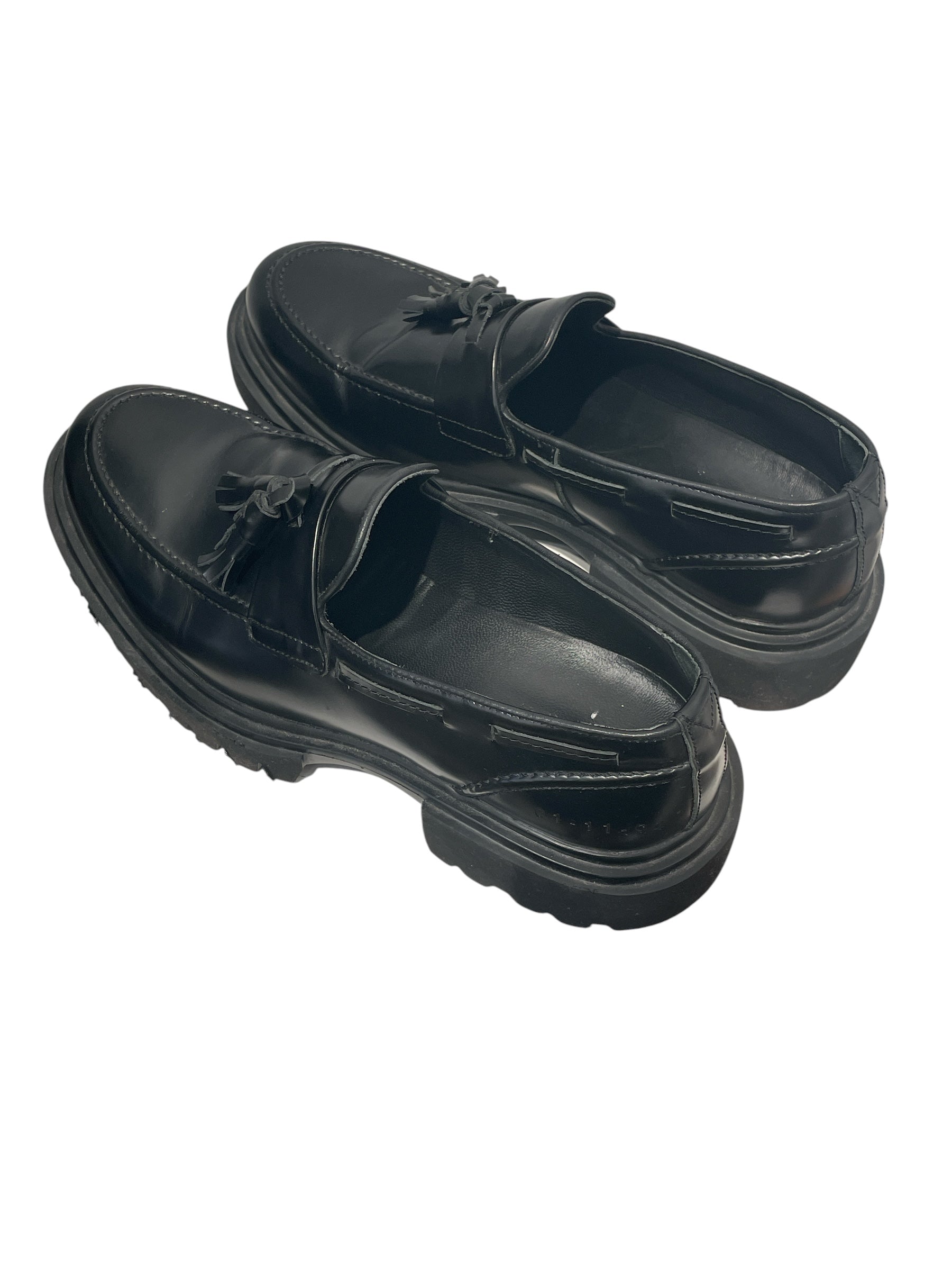 ALLSAINTS/Loafers/EU 44/Leather/BLK/Slip-on/TASSEL W TREAD SOLE view 2