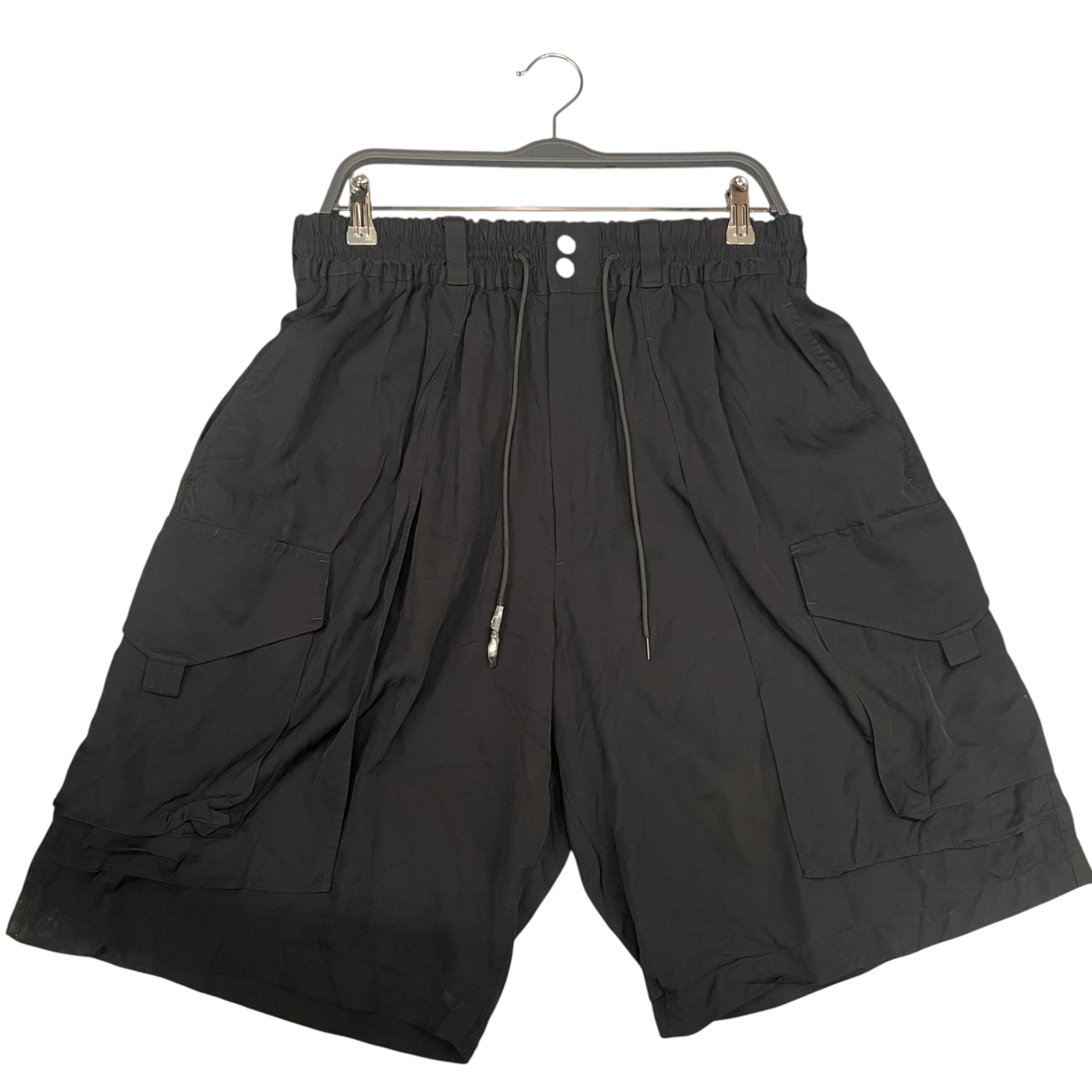 Y-3/Cargo Pants/M/Nylon/BLK/PLEATED CARGO SHORT view 1