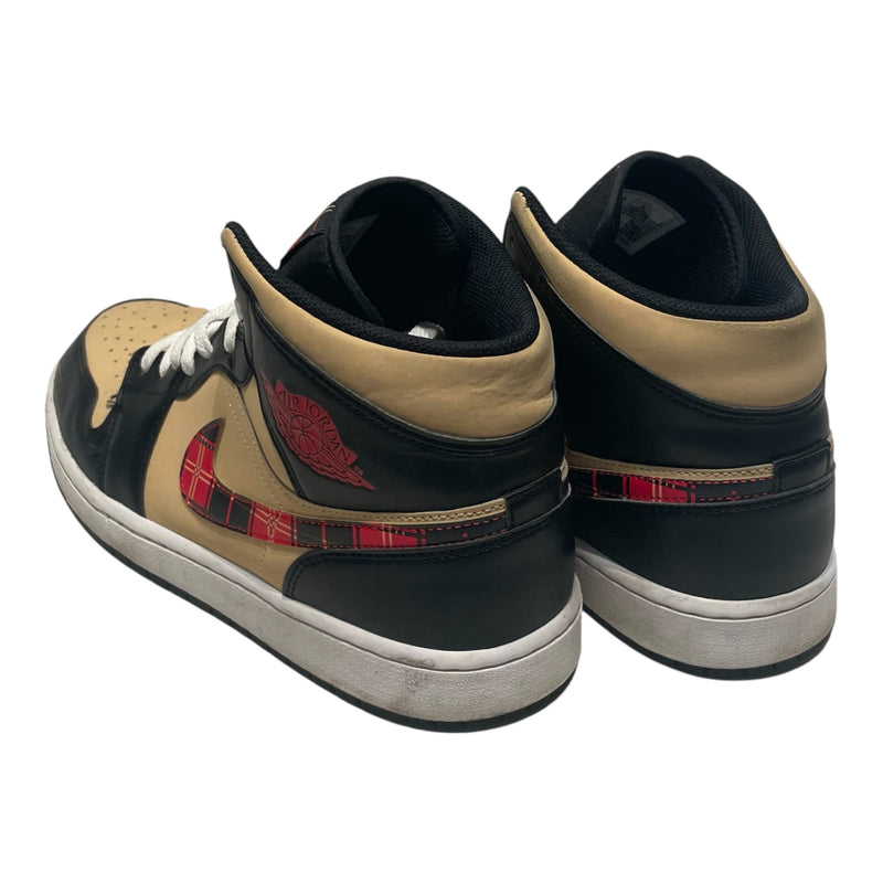 NIKE/Hi-Sneakers/US 12/Leather/MLT/Jordan 1 Mid Tartan Swoosh