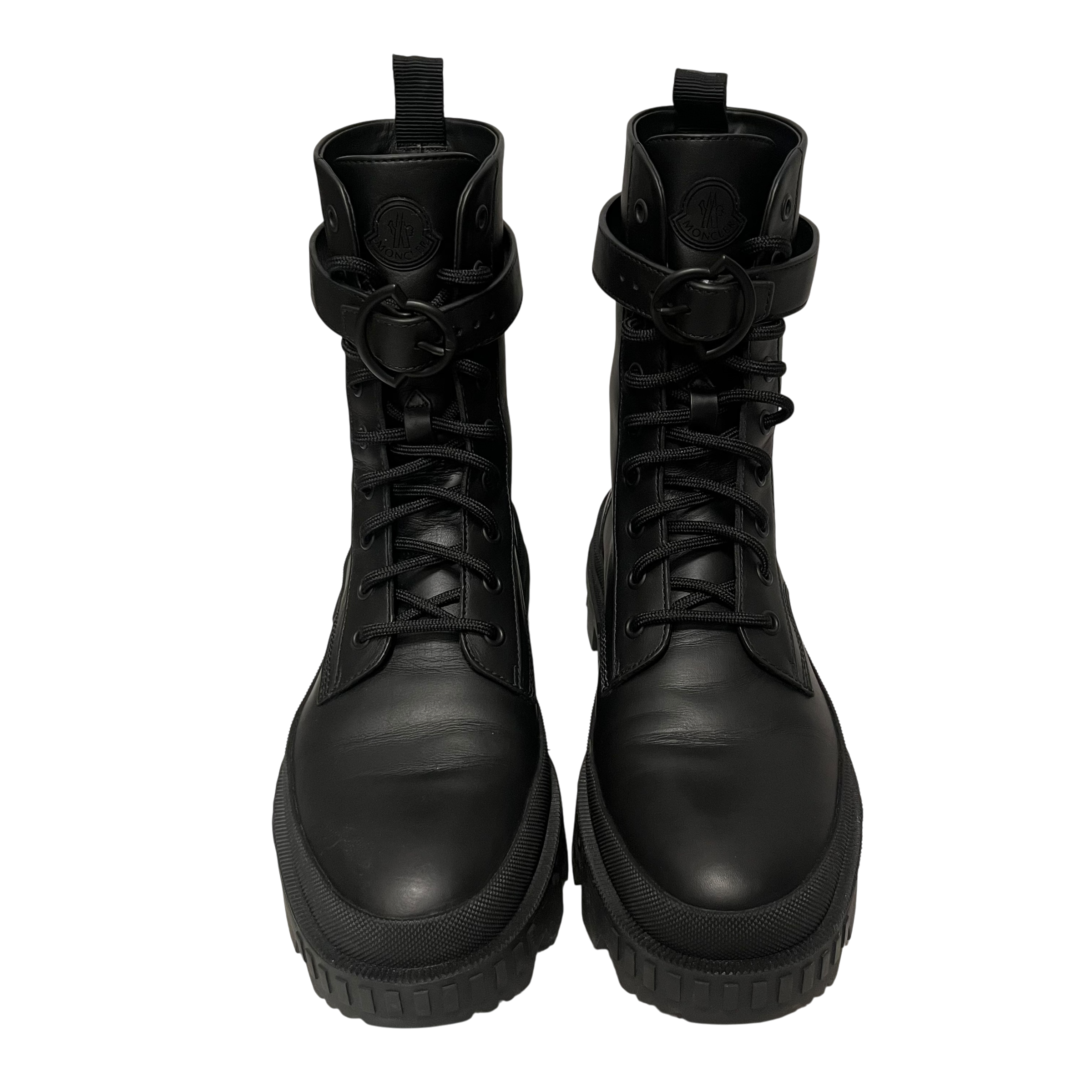MONCLER/Shoes/US 7/Leather/BLK/Lace up boots view 4