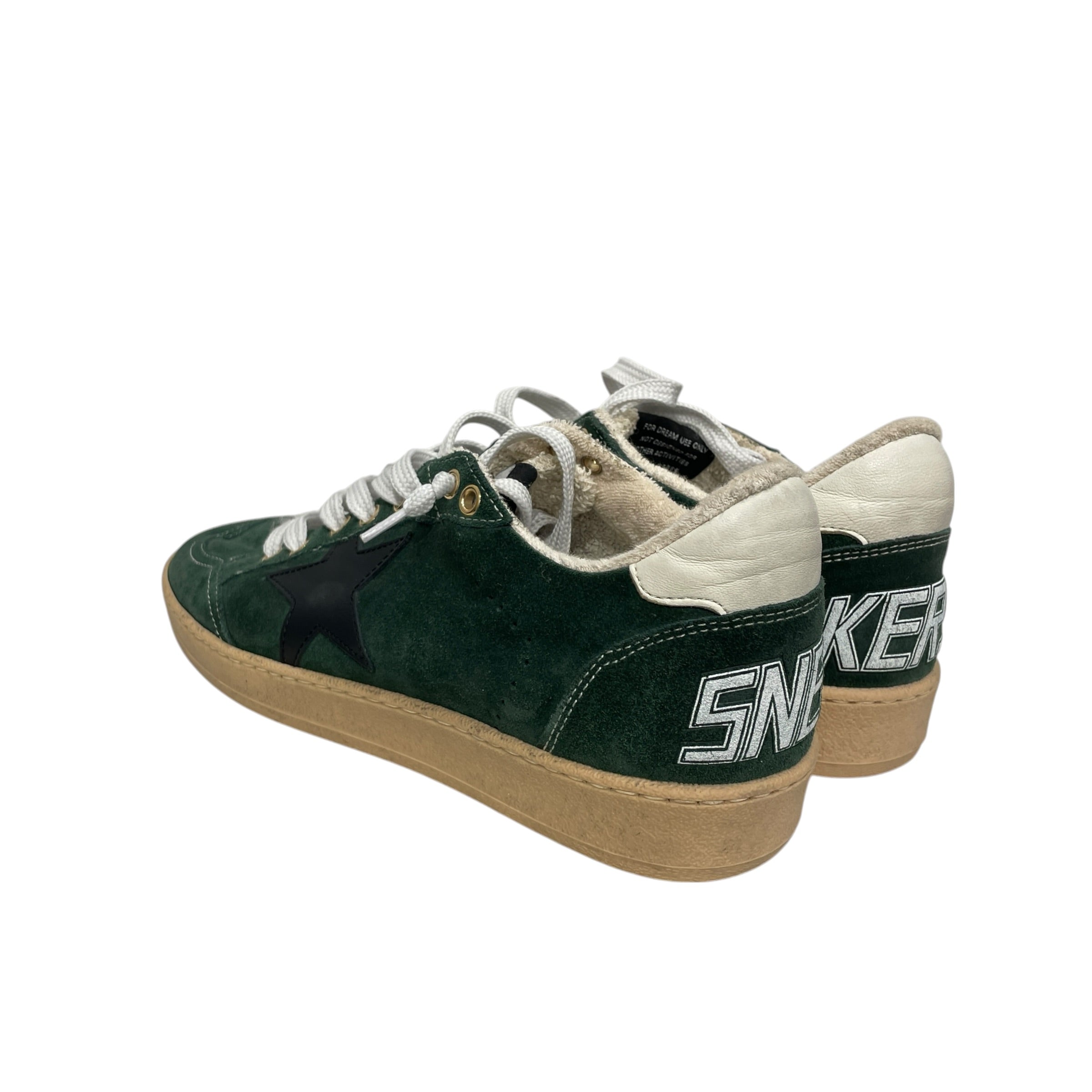 GOLDEN GOOSE/Low-Sneakers/EU 41/Leather/GRN/BLACK STAR SUEDE WHT LOGO HEEL view 2