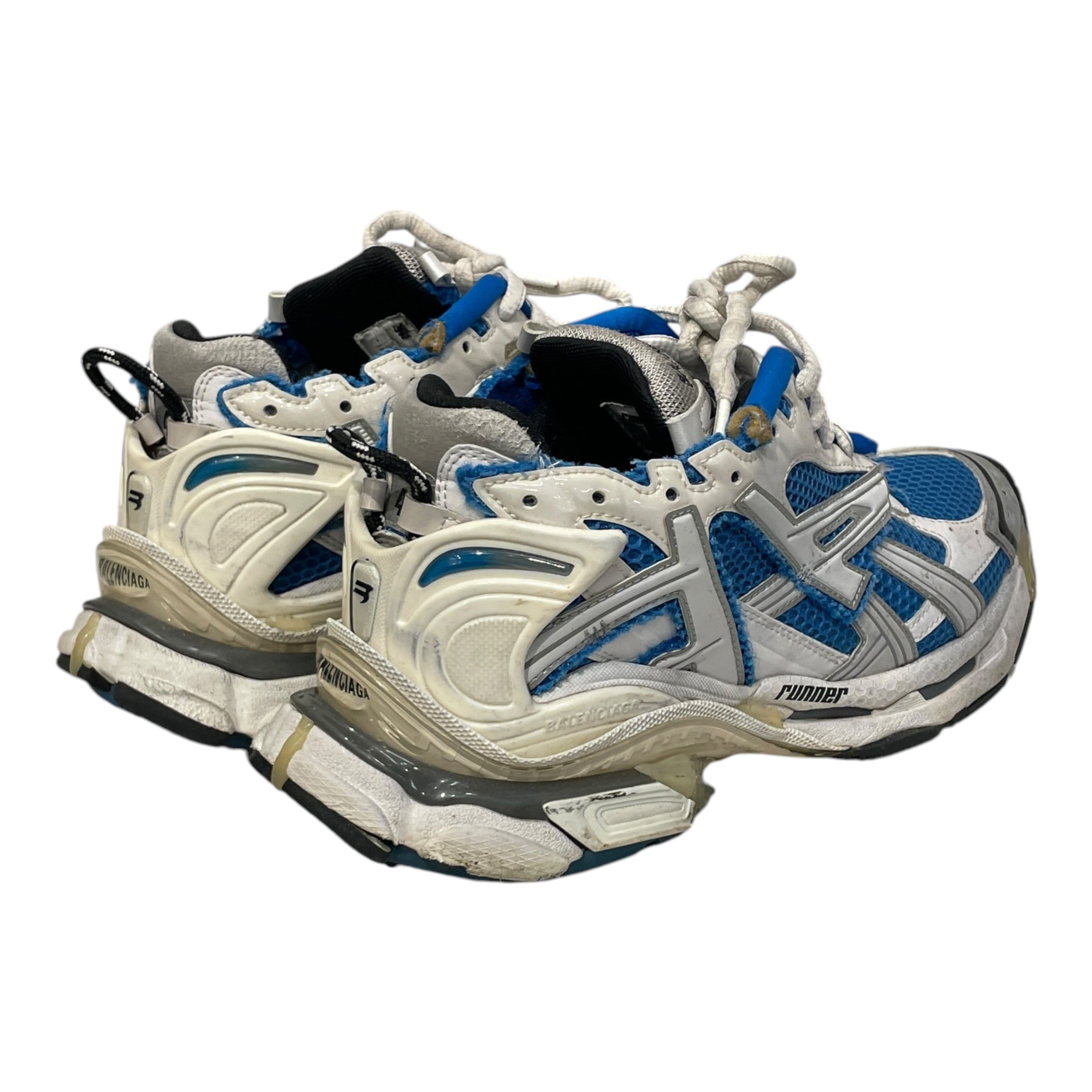 BALENCIAGA/Low-Sneakers/EU 41/Cotton/BLU/RUNNER NO677403 view 2