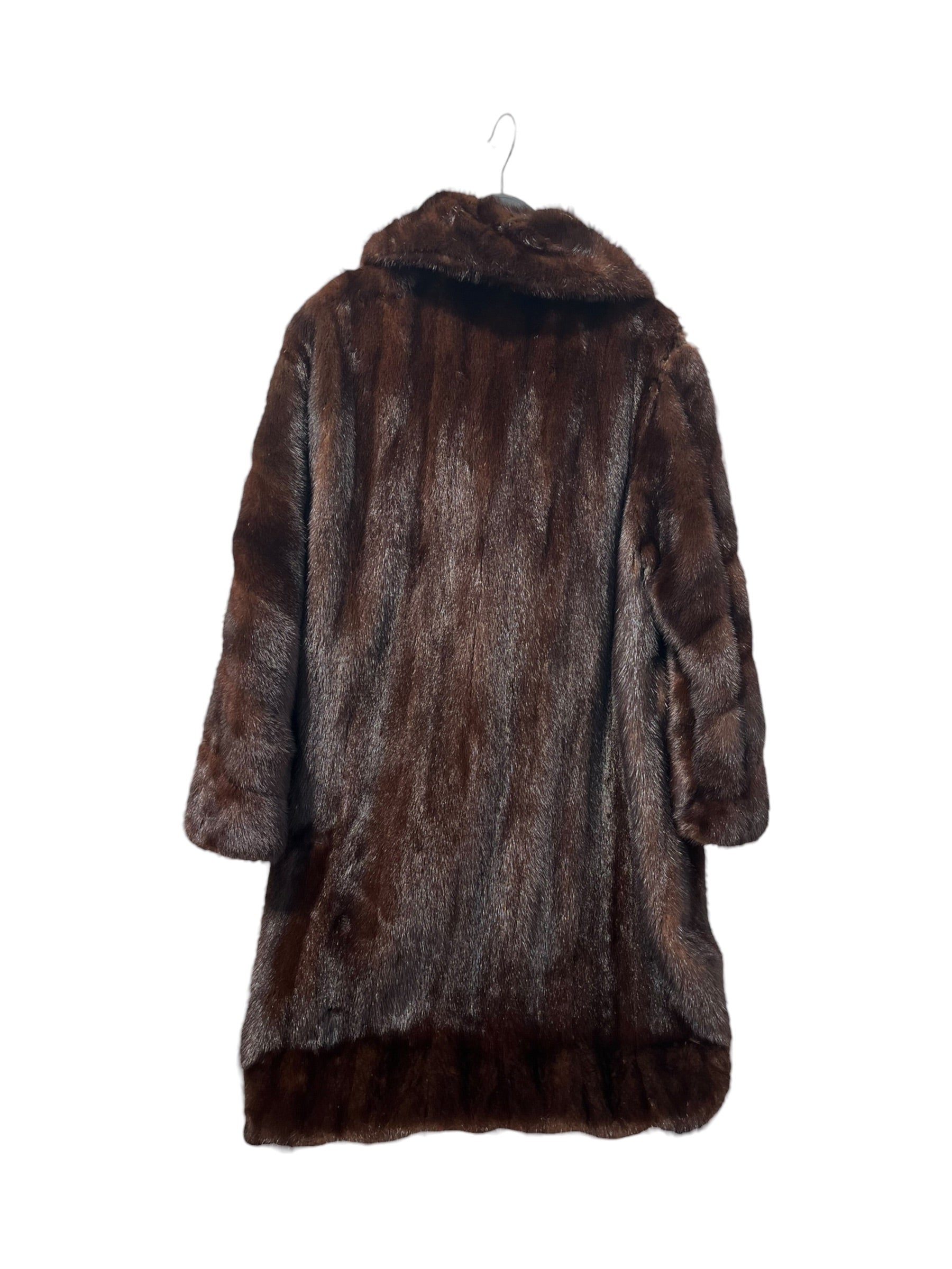 Vintage/Coat/M/Fur/BRW/MINK FUR/ 2 LARGE BUTTONS view 2