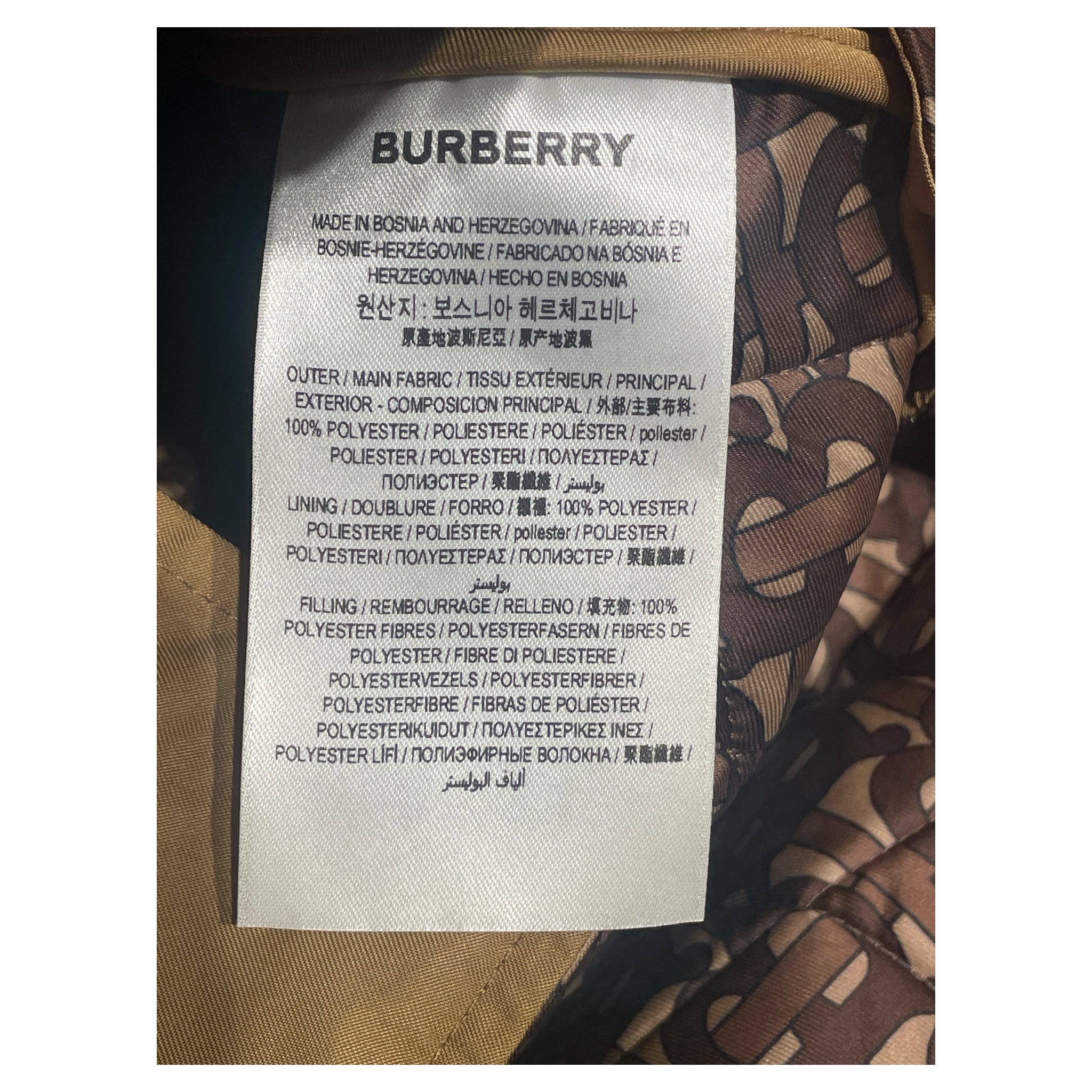 BURBERRY LONDON/Jacket/8/Polyester/CML/Corduroy Collar Diamond view 3