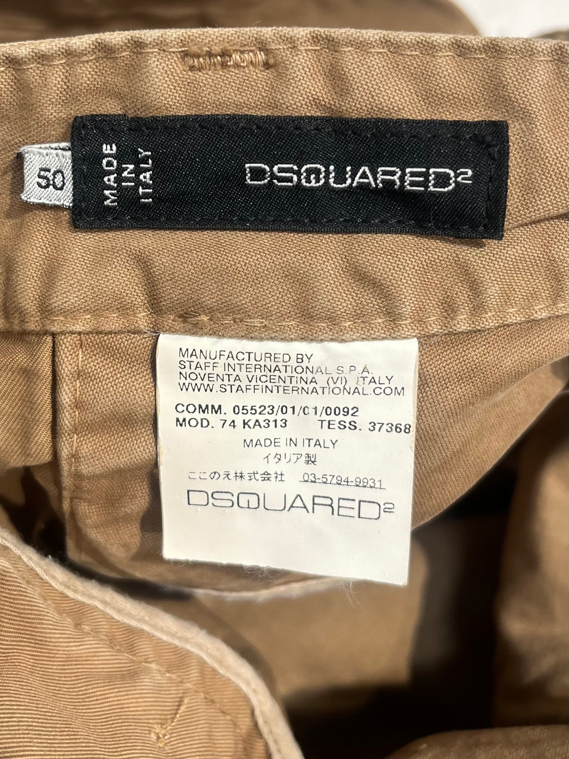 DSQUARED2/Cargo Pants/50/Cotton/BEG/BEIGE CARGO PANTS BRW BUTTONS view 3