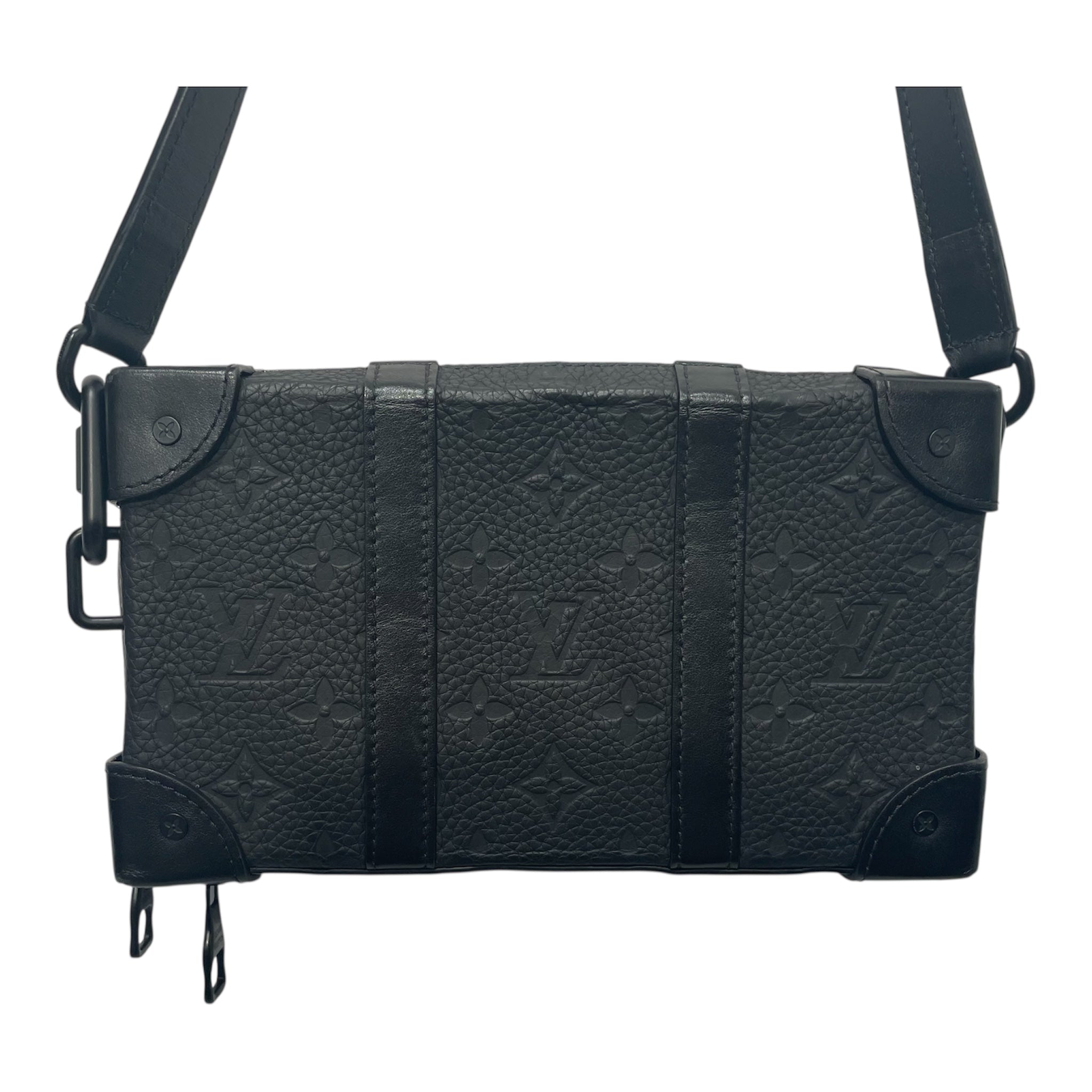 LOUIS VUITTON/Cross Body Bag/Monogram/Leather/BLK/Mini chest view 7