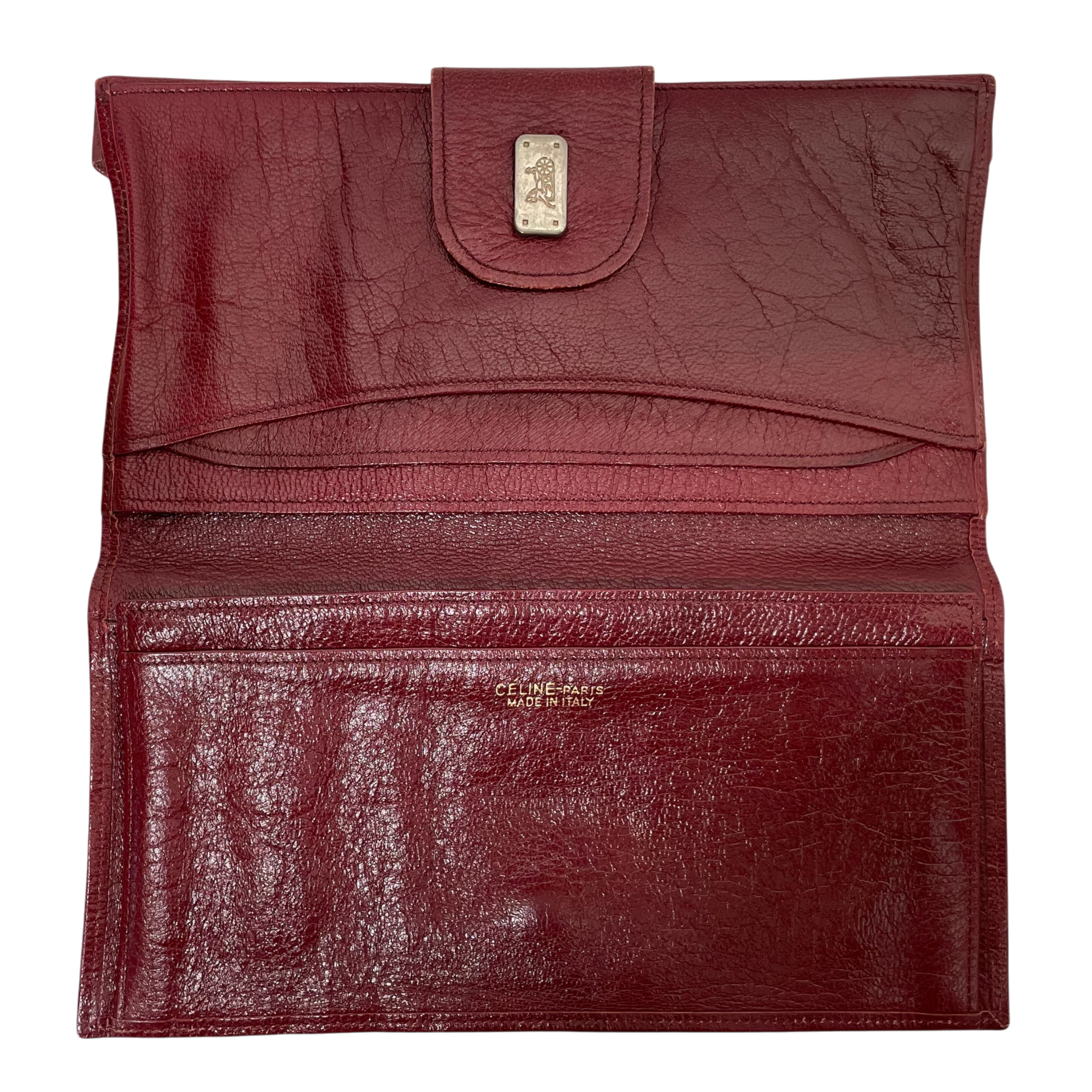 CELINE/Long Wallet/Leather/BRD/snap view 3