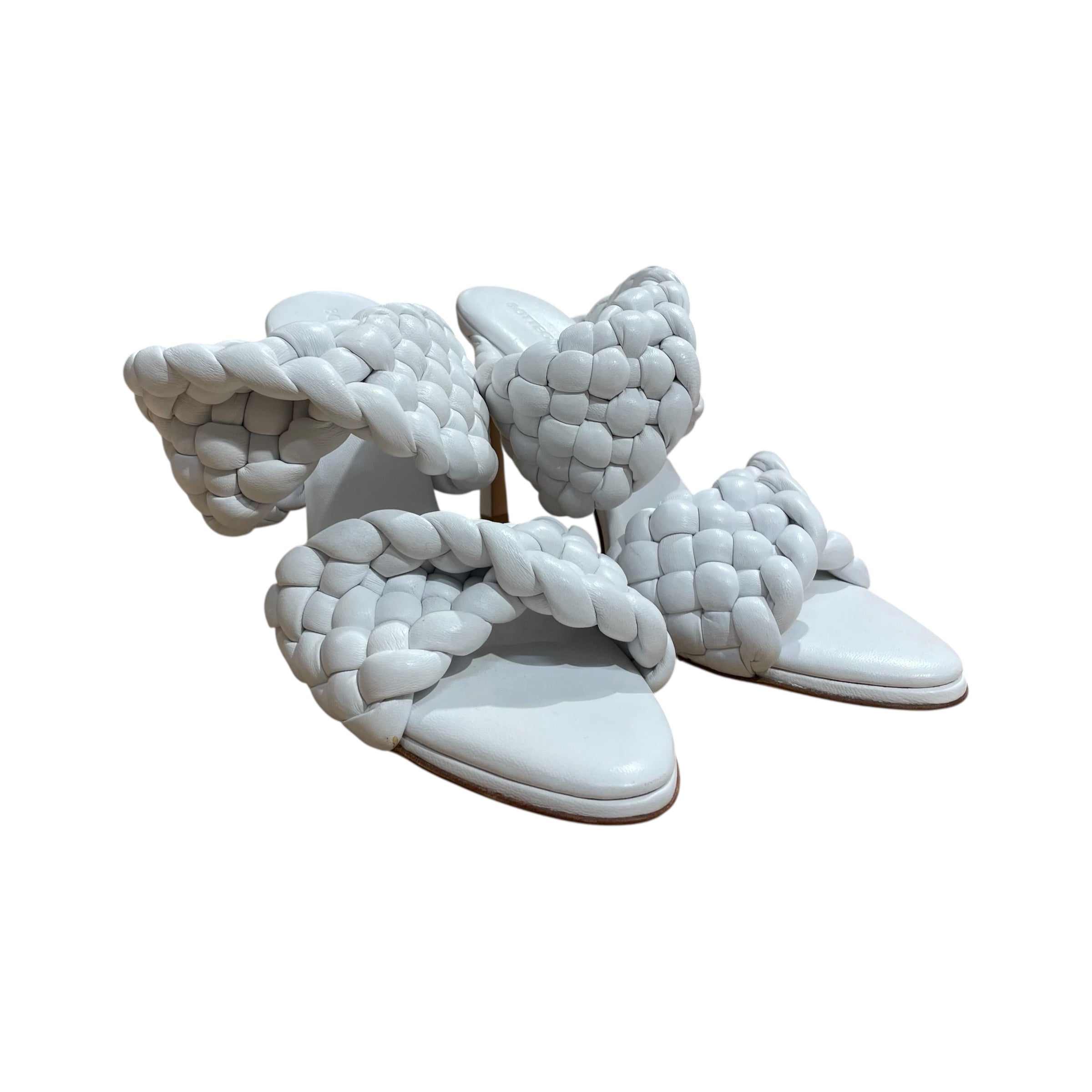 BOTTEGA VENETA/Heels/EU 36/Leather/WHT/BRAIDED TWIST BANDS view 1