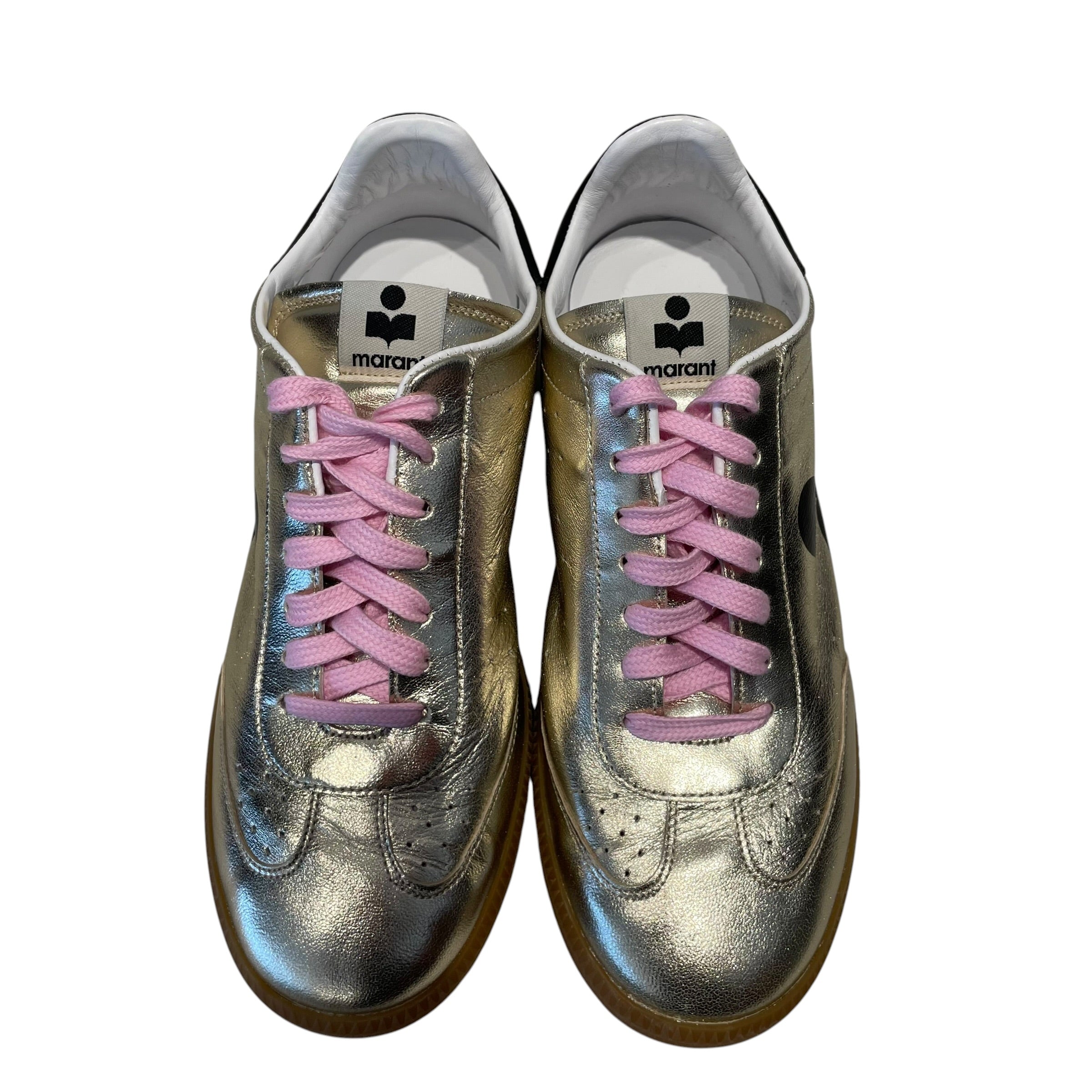 ISABEL MARANT/Low-Sneakers/EU 38/Leather/GLD/kaycee gold low view 3