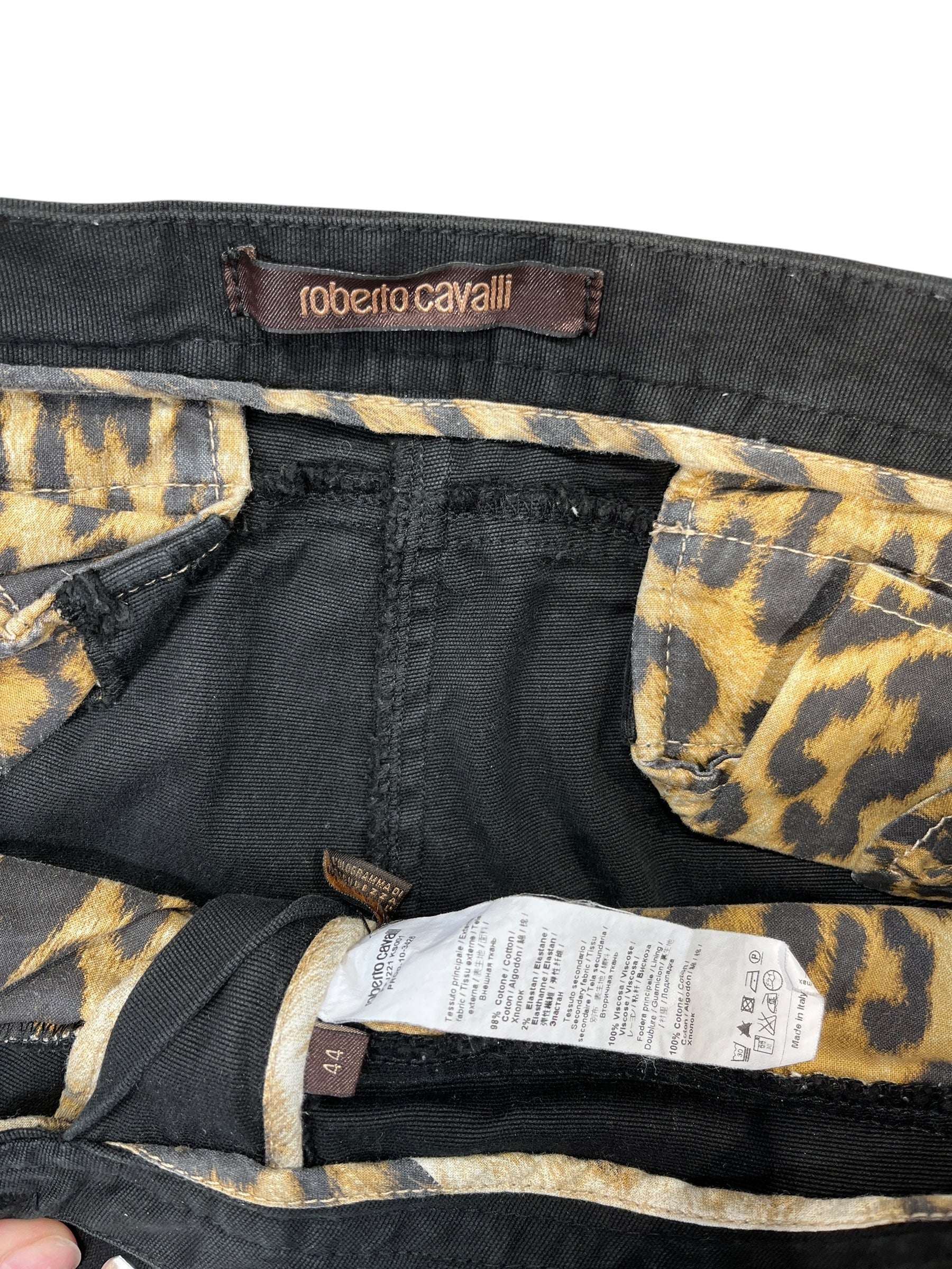 roberto cavalli/Bottoms/44/Cotton/BLK/PLEATED BOOTCUT view 3
