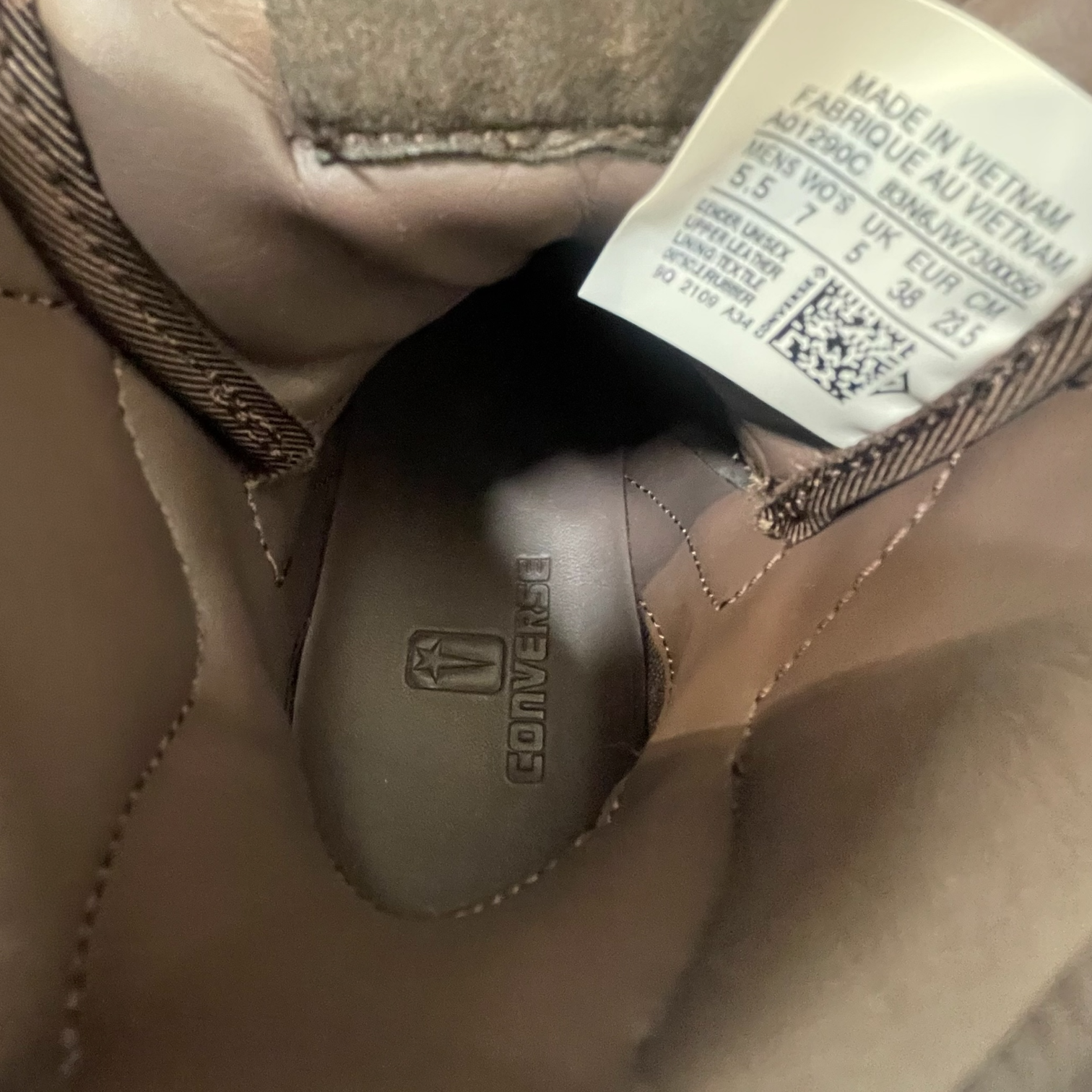 CONVERSE/Rick Owens/Hi-Sneakers/US 7/Leather/BRW/DRKSHDW TURBOWPN view 3