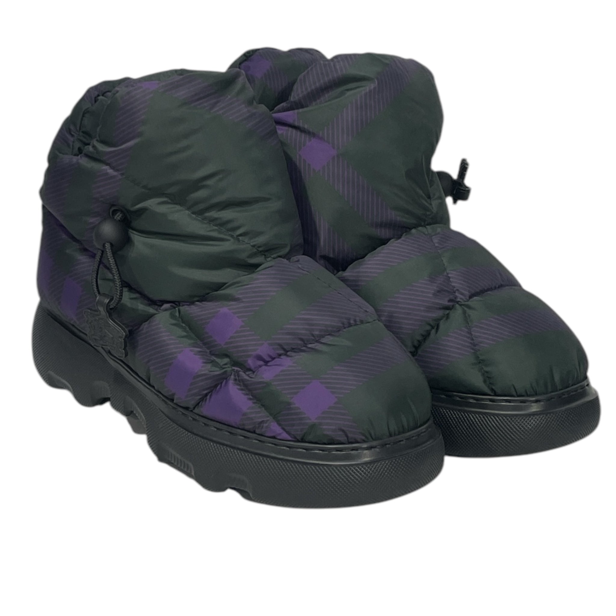 BURBERRY/Hi-Sneakers/EU 37/Plaid/Nylon/MLT/PUFFER SNEAKER GREEN PLD view 1