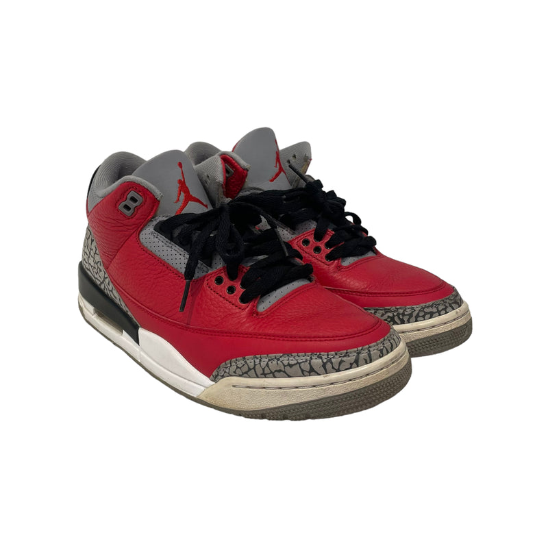 Jordan/Hi-Sneakers/US 8.5/Leather/RED/Jordan 3 Mid Unite Red