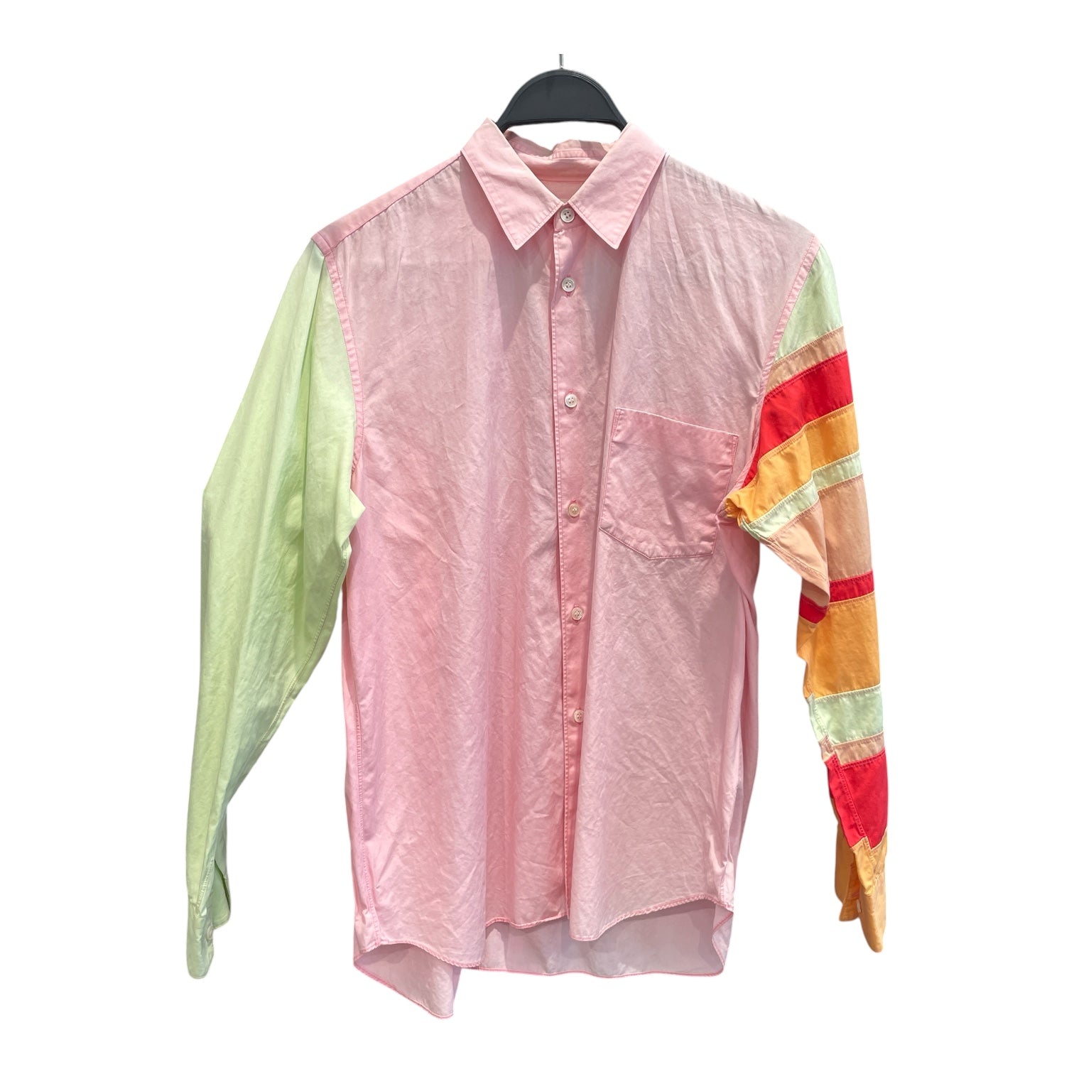 COMME des GARCONS/LS Shirt/M/Cotton/PNK/patchwork colors view 1