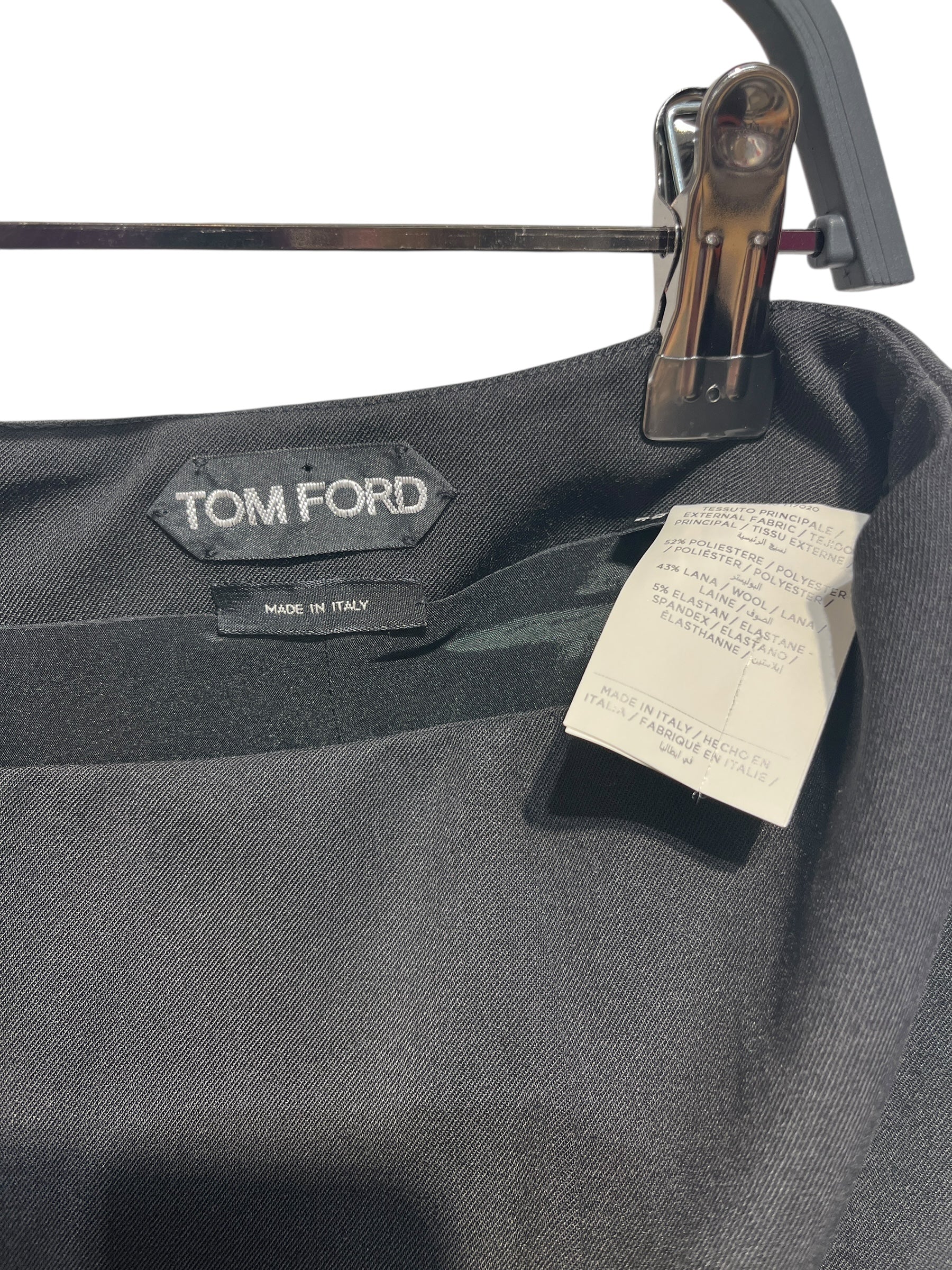 TOM FORD/Skirt/46/Cotton/BLK/Midi Length/MIDDLE SPLIT SKIRT1 view 3