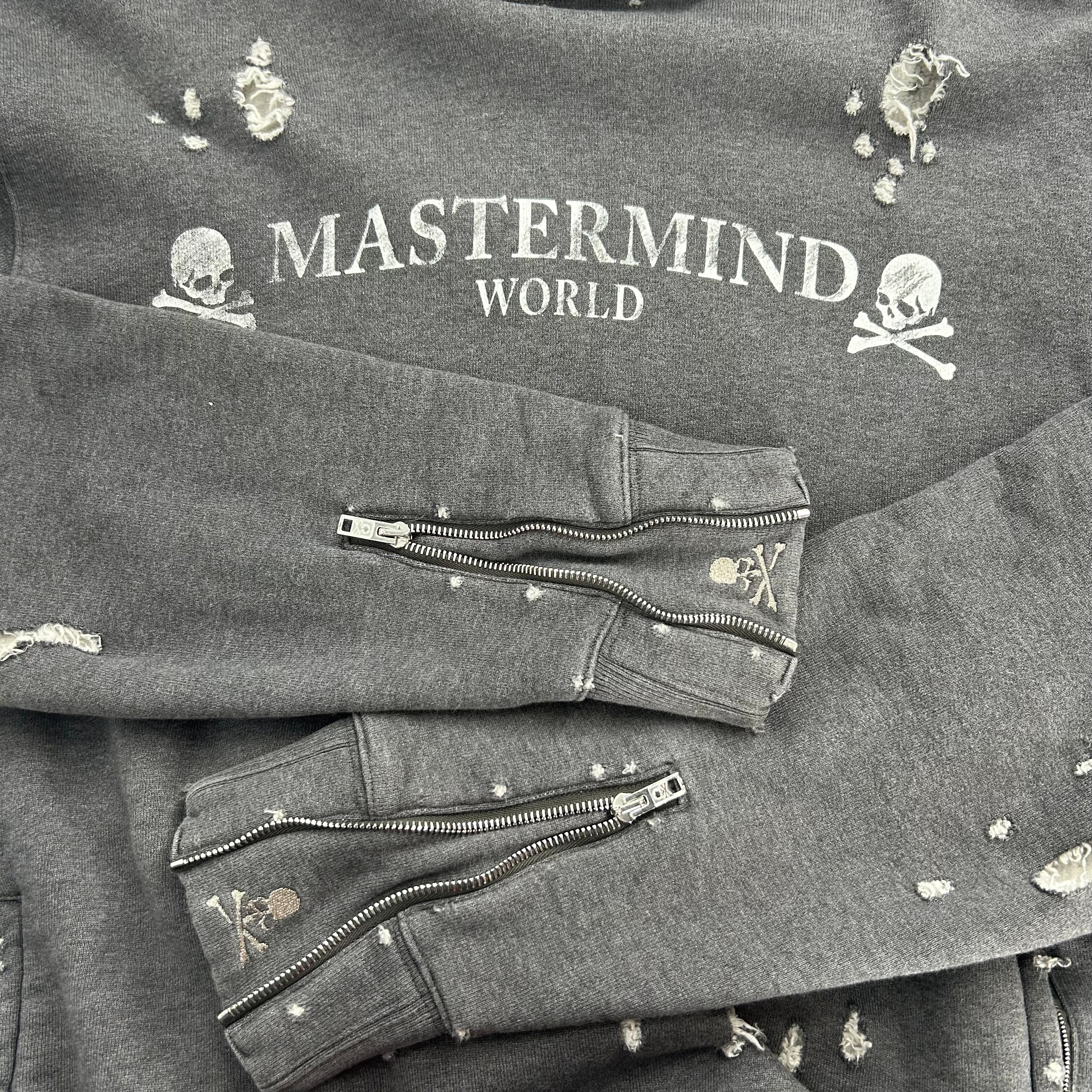 mastermind JAPAN/Hoodie/L/Cotton/GRY/ZIPPERS ON SLEEVES view 5