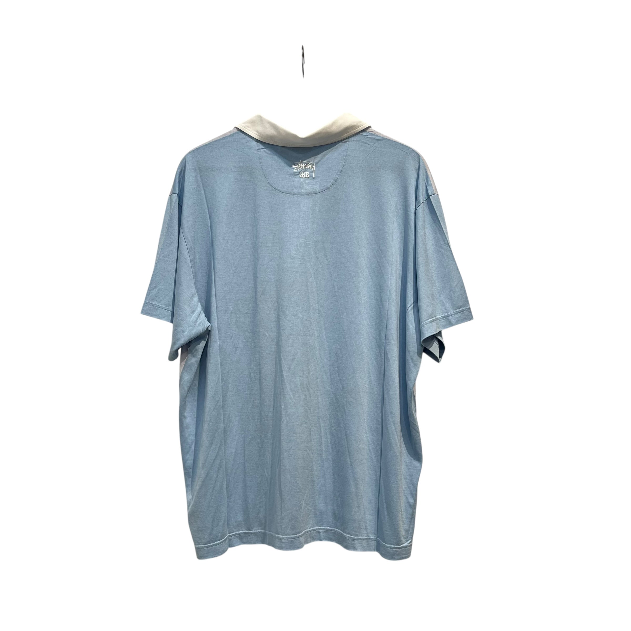 STUSSY/WALES BONNER/Polo Shirt/XL/Silk/BLU/HORSE RIDER SILK POLO view 2