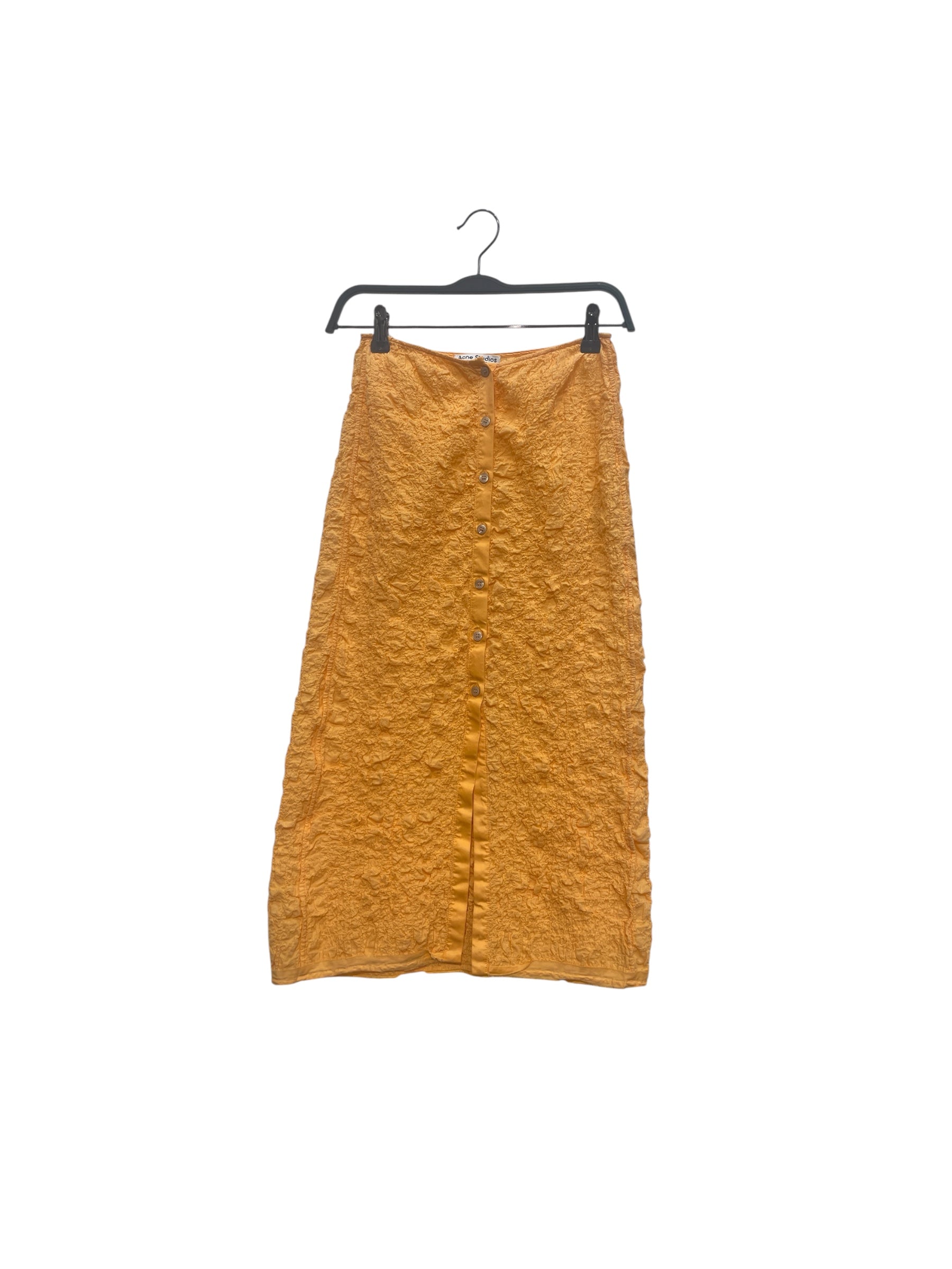 Acne Studios/Long Skirt/32/Polyester/ORN/TEXTURED BUTTON UP SKIRT view 1