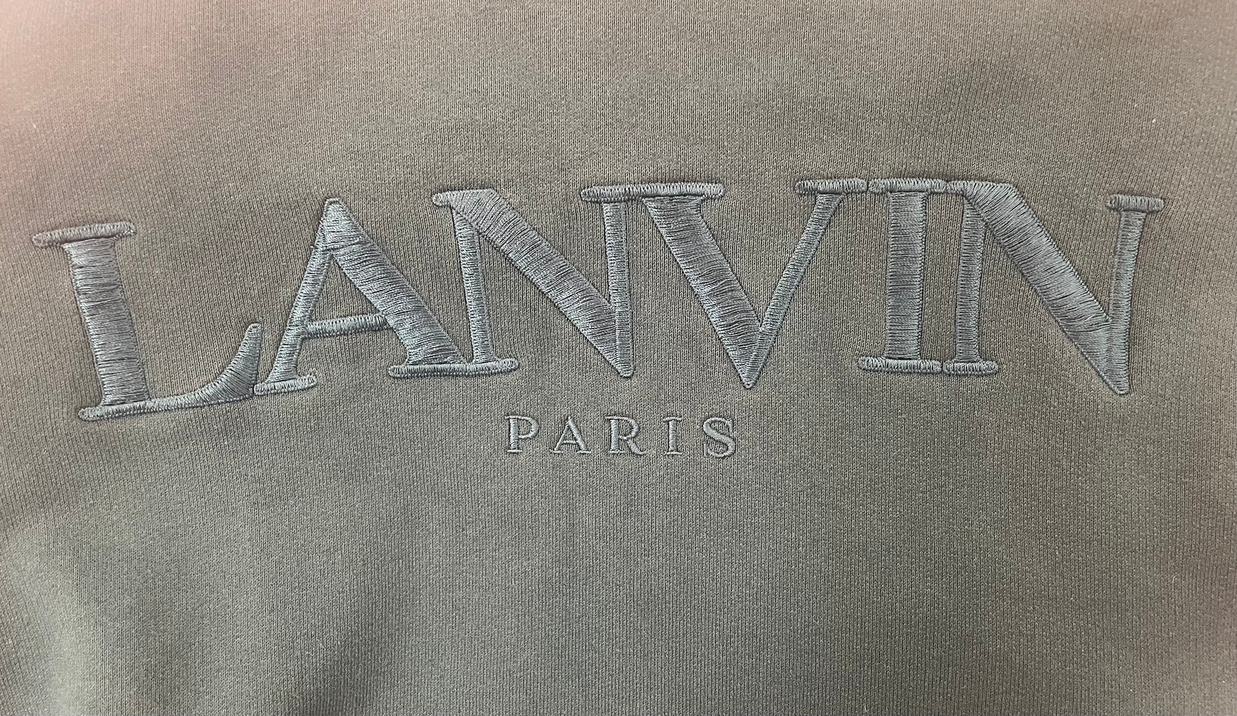 LANVIN/Hoodie/Cotton/GRN/High Neck/KNITTED SLEEVE LOGO RM-HO0009- view 5