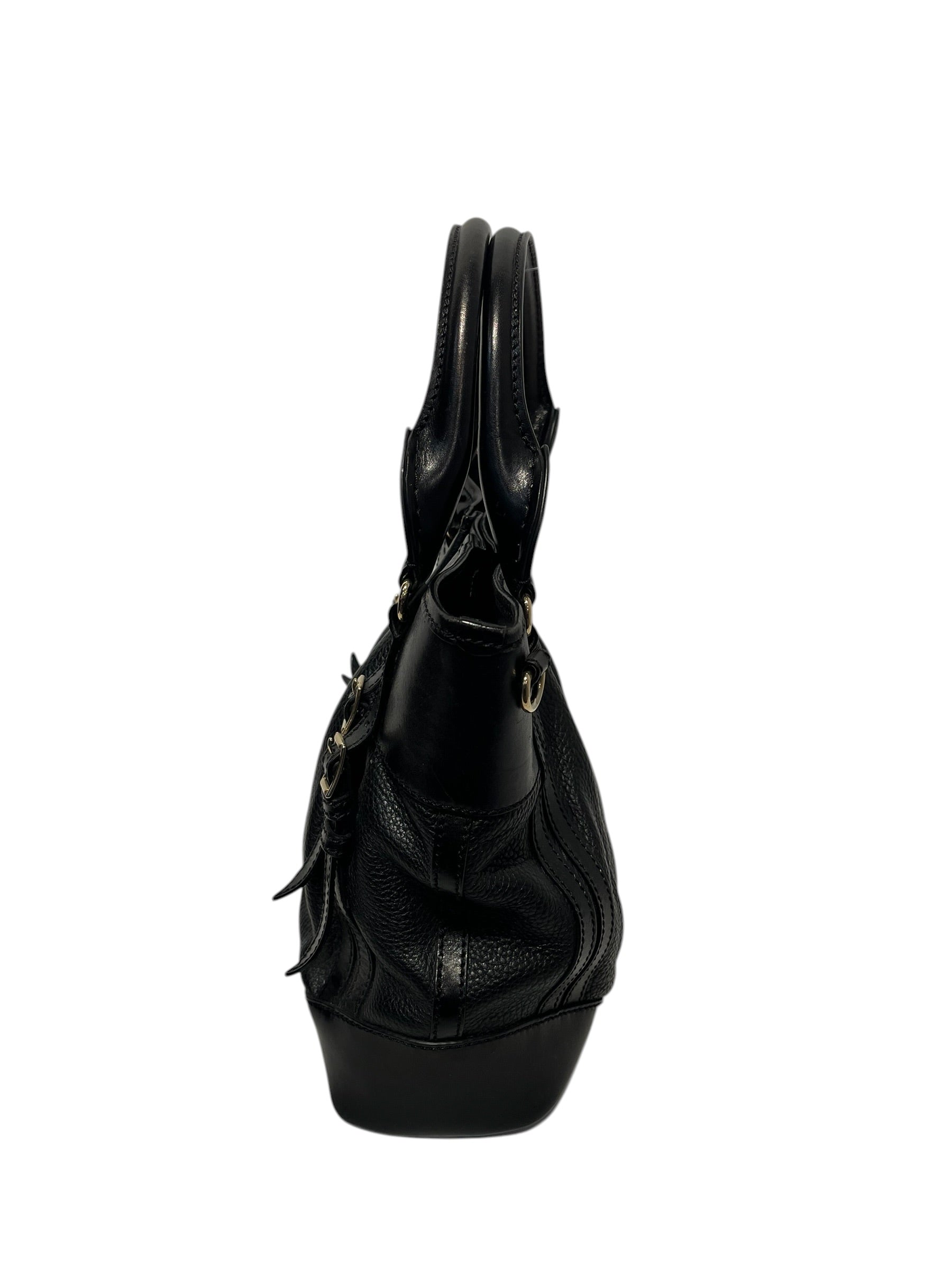 BURBERRY/Bag/Leather/BLK/Bridle Whipstitch view 3