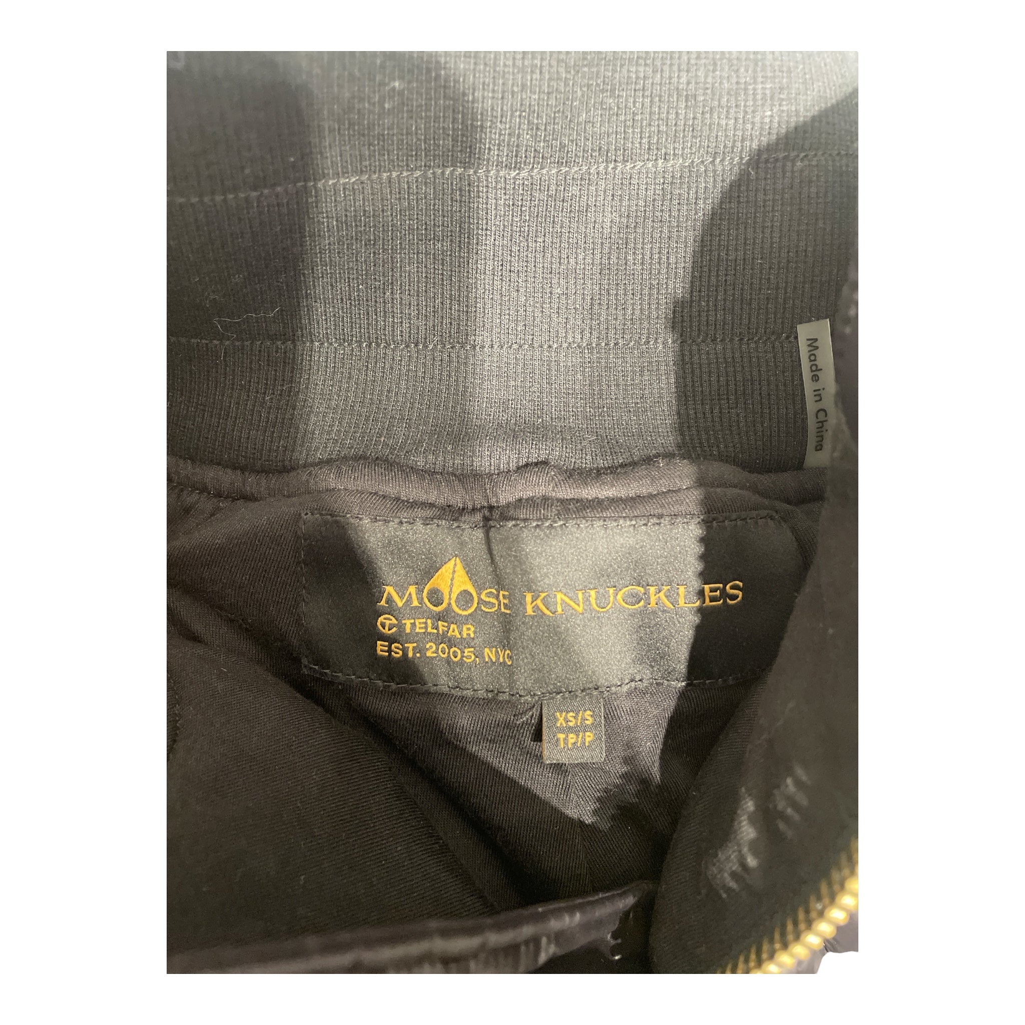 MOOSE KNUCKLES/Telfar/Bottoms/S/Nylon/BLK/fur/quilted brand logo view 6