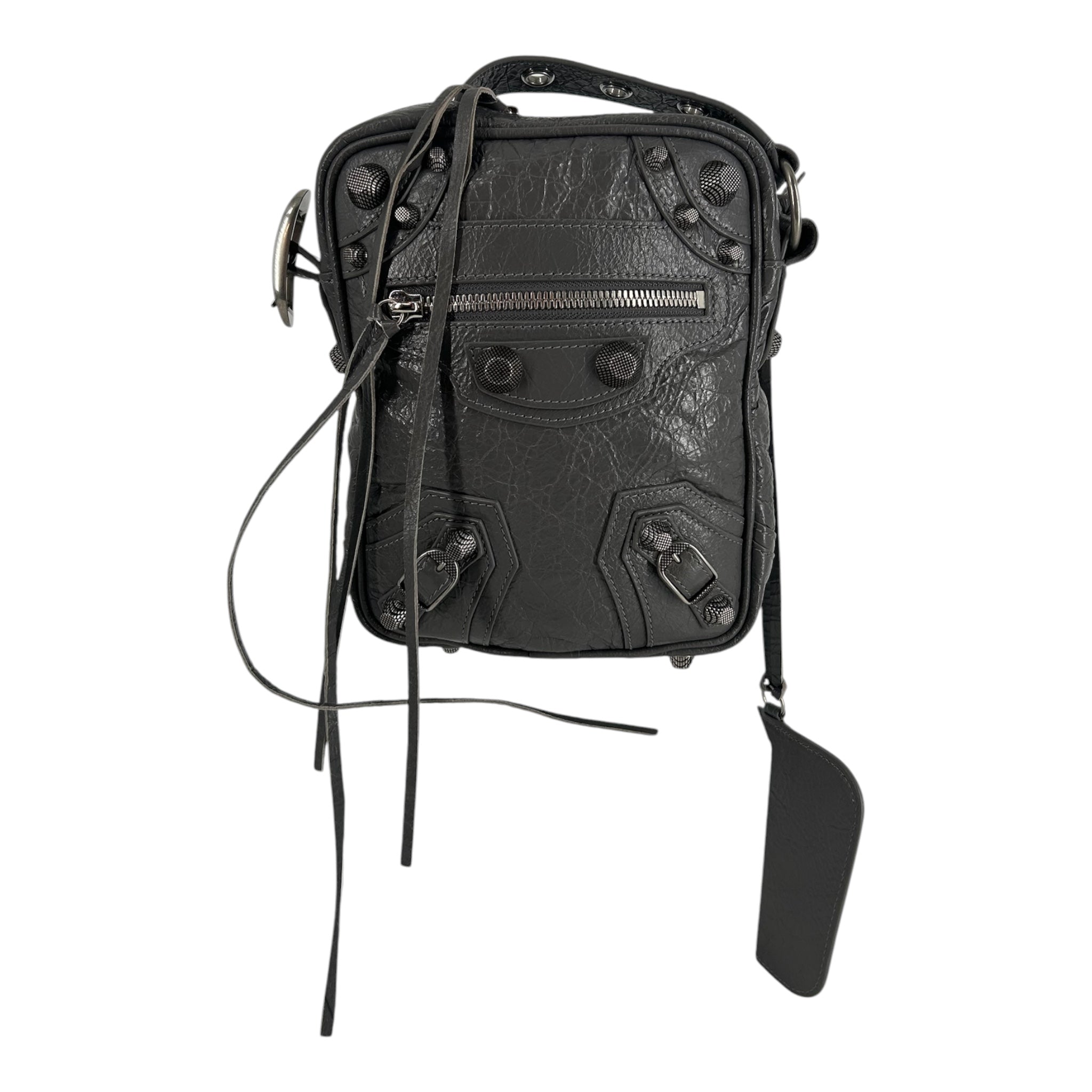 BALENCIAGA/Cross Body Bag/Leather/GRY/LA CAGOLE MENS CROSSBODY BAG view 1