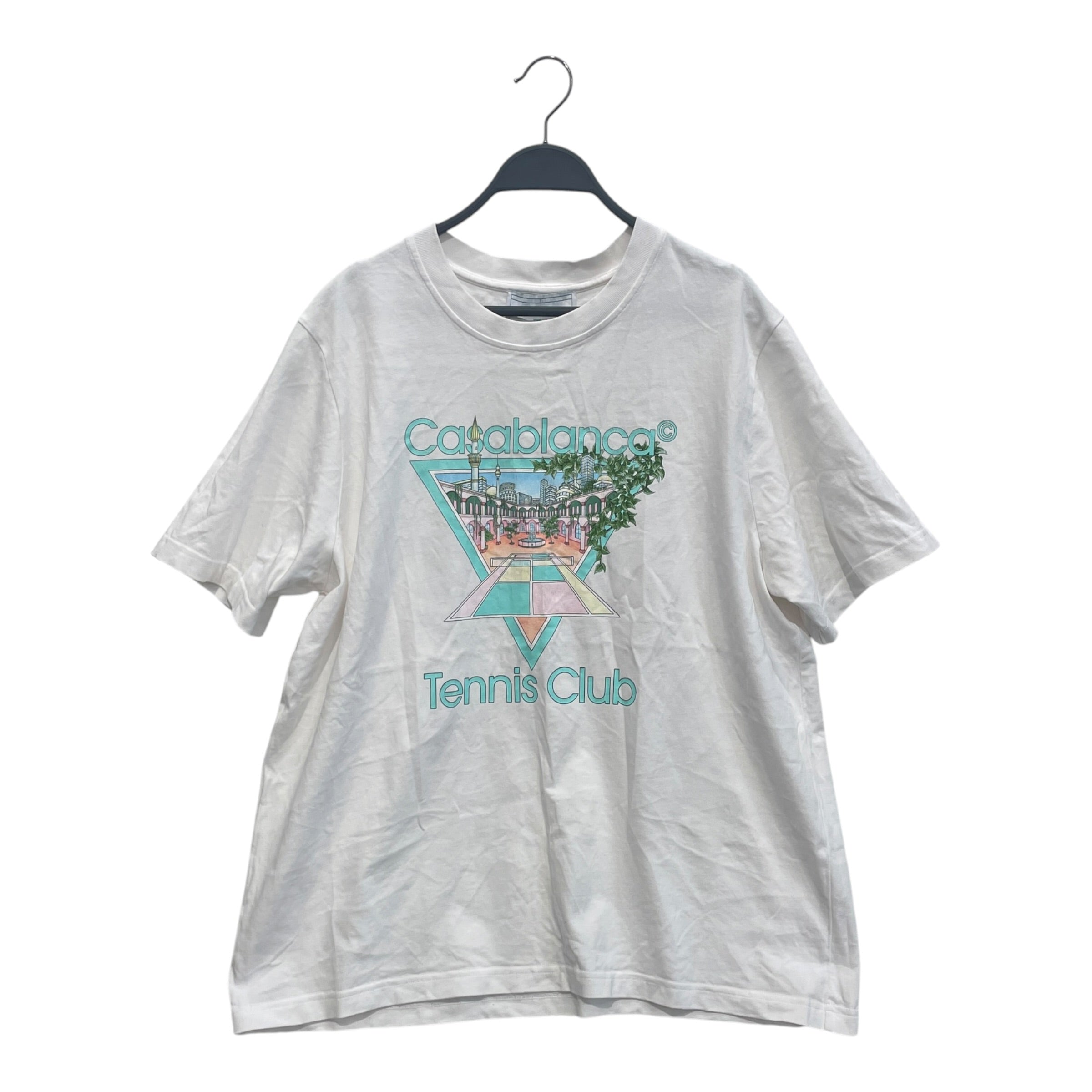 CASABLANCA/T-Shirt/XXL/Cotton/WHT/Graphic/TENNIS COURT GRAPHIC view 1