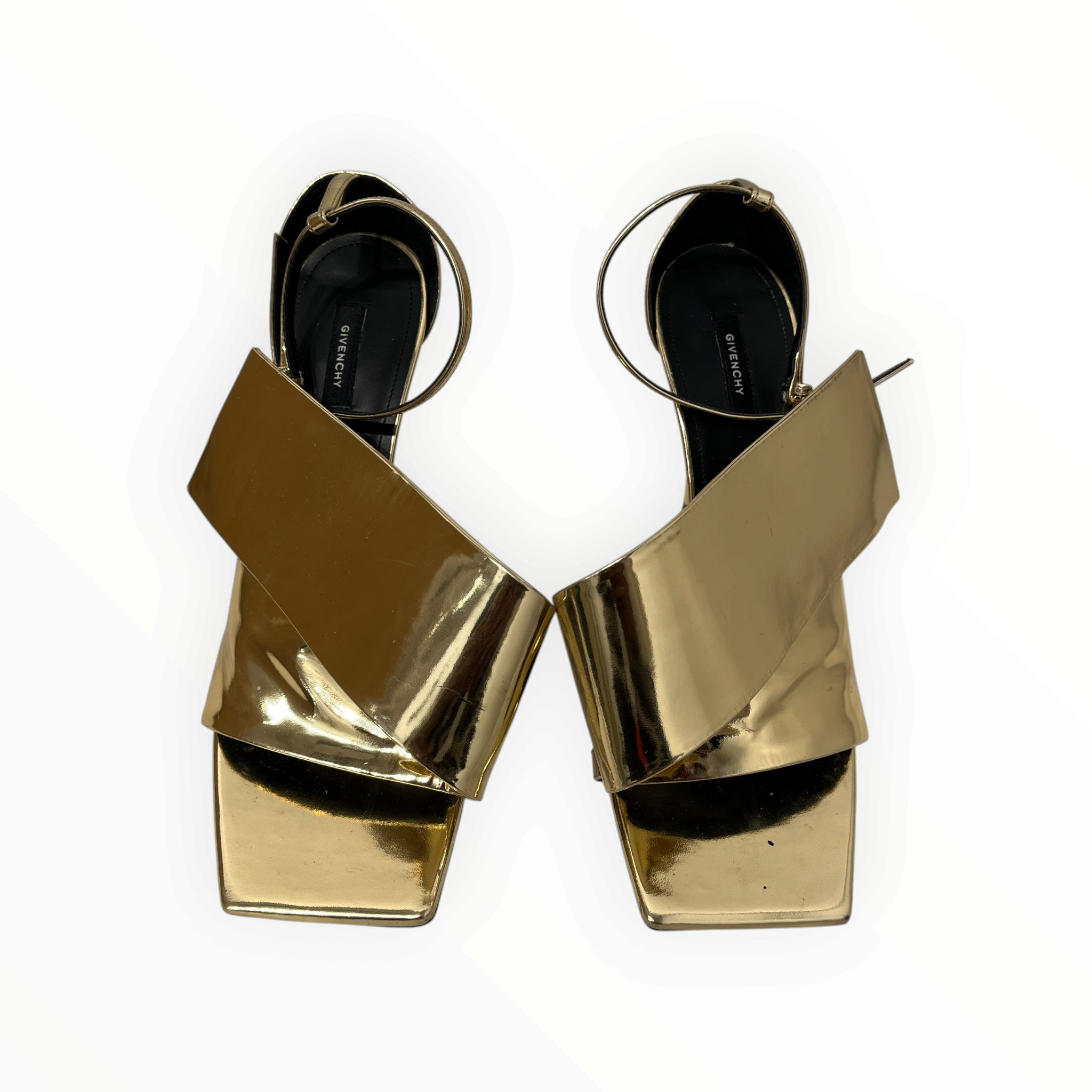 GIVENCHY/Heels/US 7.5/Nylon/GLD/SLICED SQUARE MIRRIOR view 3