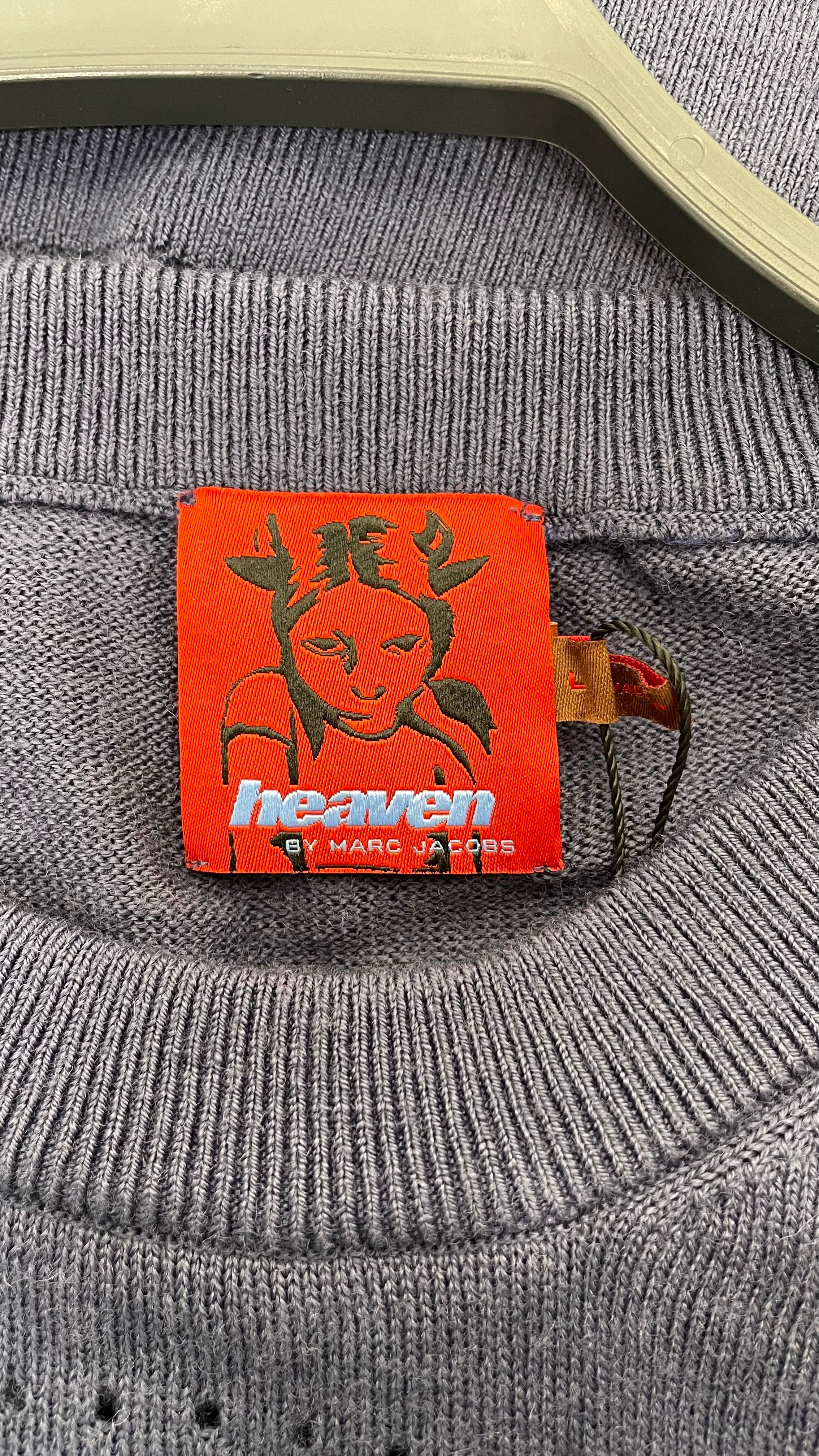 Heaven By Marc Jacobs/DEFTONES/Sweater/L/Cotton/NVY/HORSE STITCH view 3