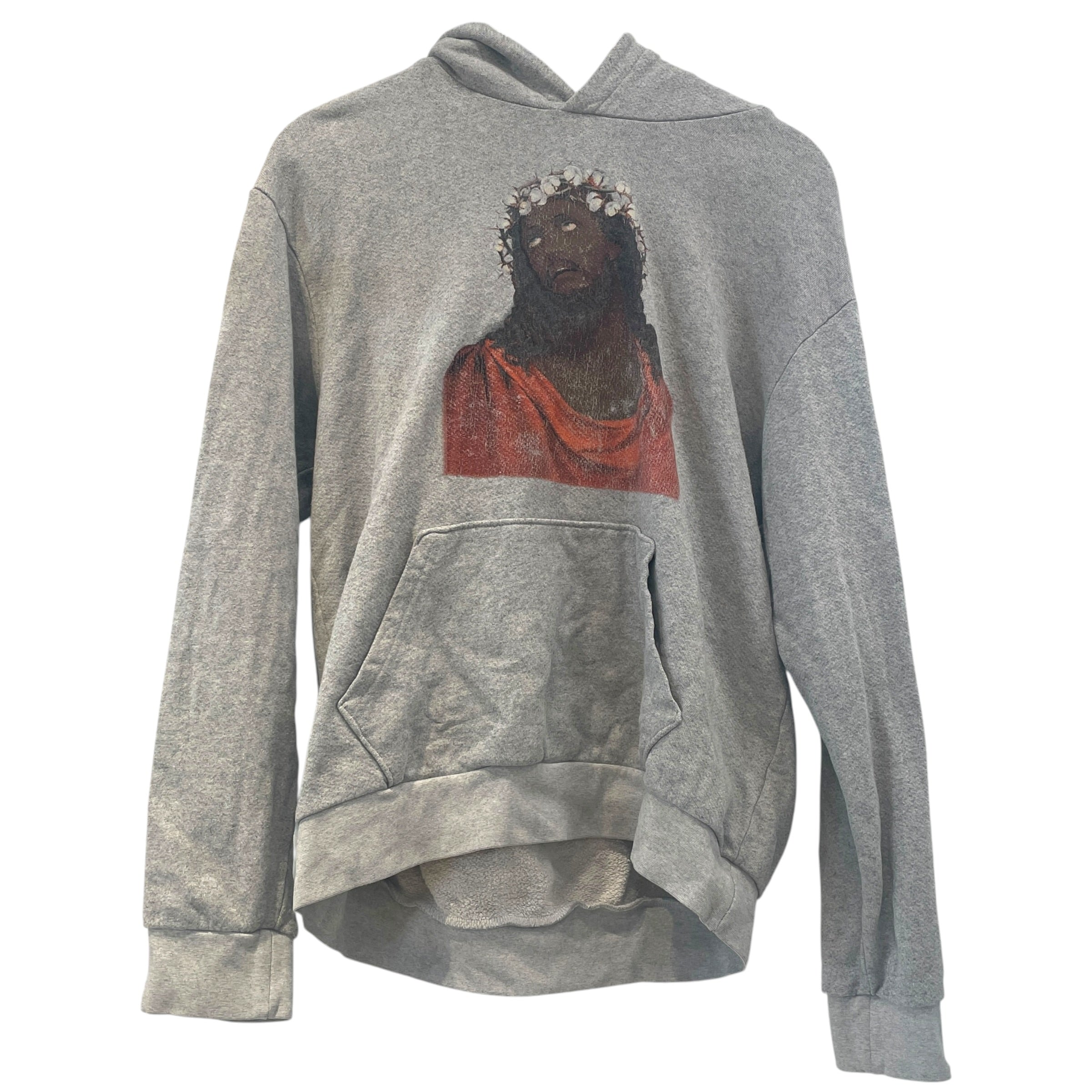 DENIM TEARS/Hoodie/M/Graphic/Cotton/GRY/Crown Made of Cotton