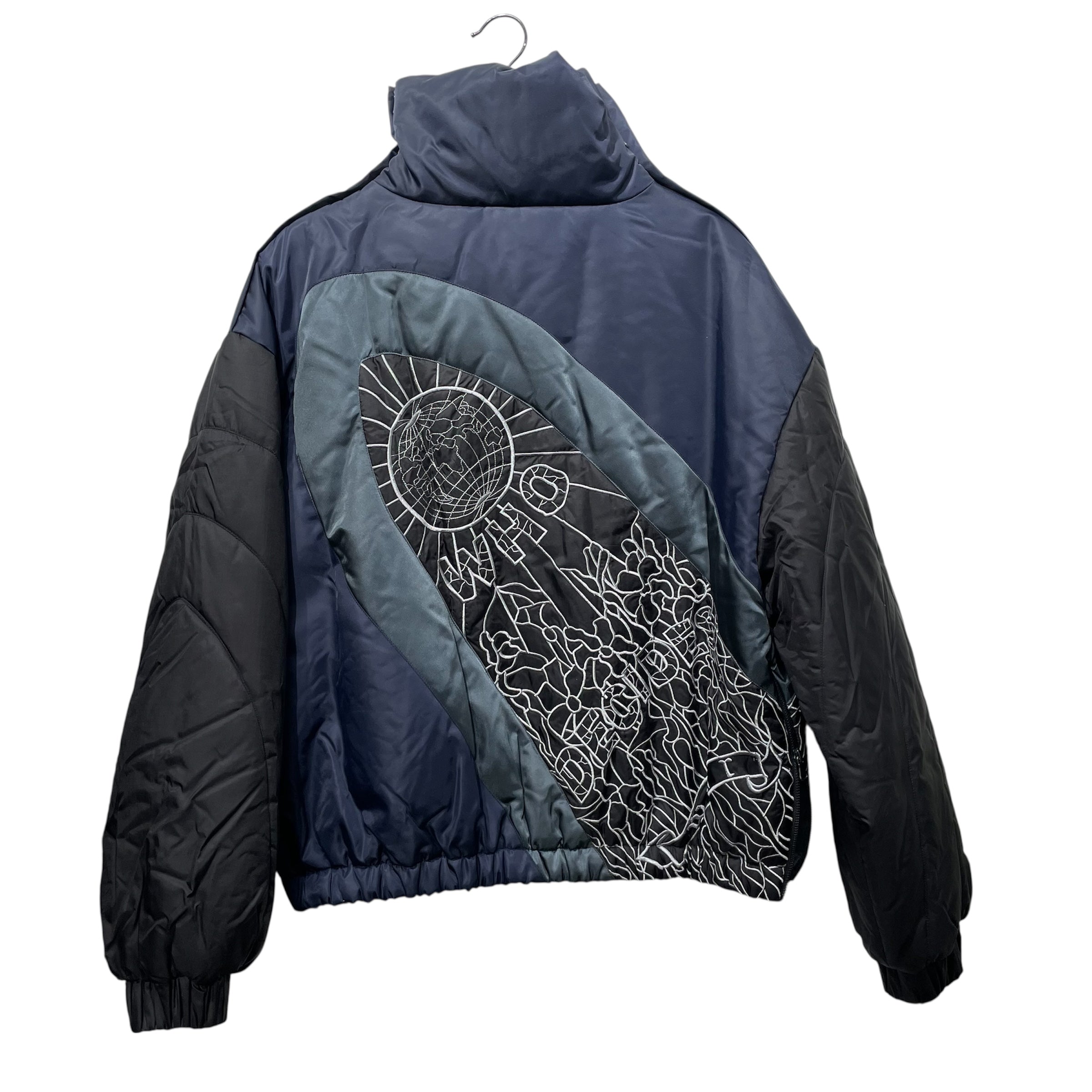 WHO DECIDES WAR/Coat/M/Nylon/NVY/All Over Print/DIAGONAL GLASS PUFFER JACKET view 2