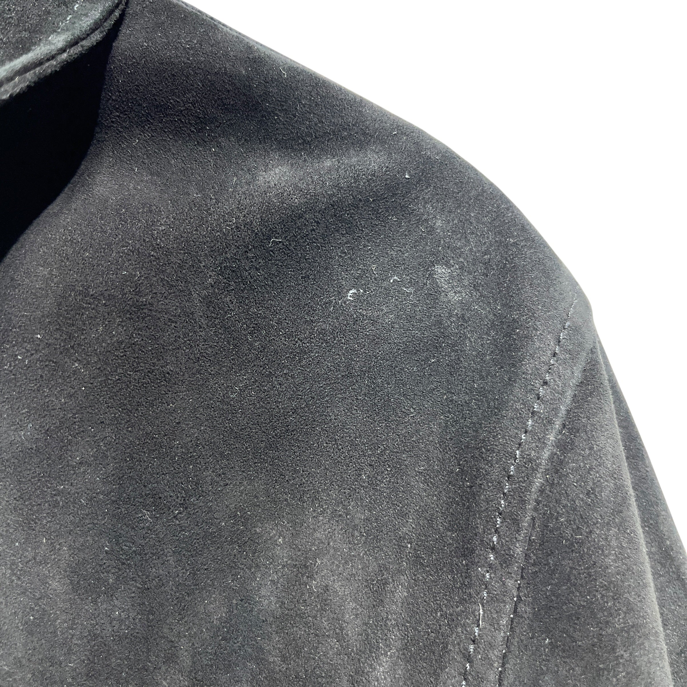 OUR LEGACY/LS Shirt/46/Suede/BLK/ZIP UP view 3
