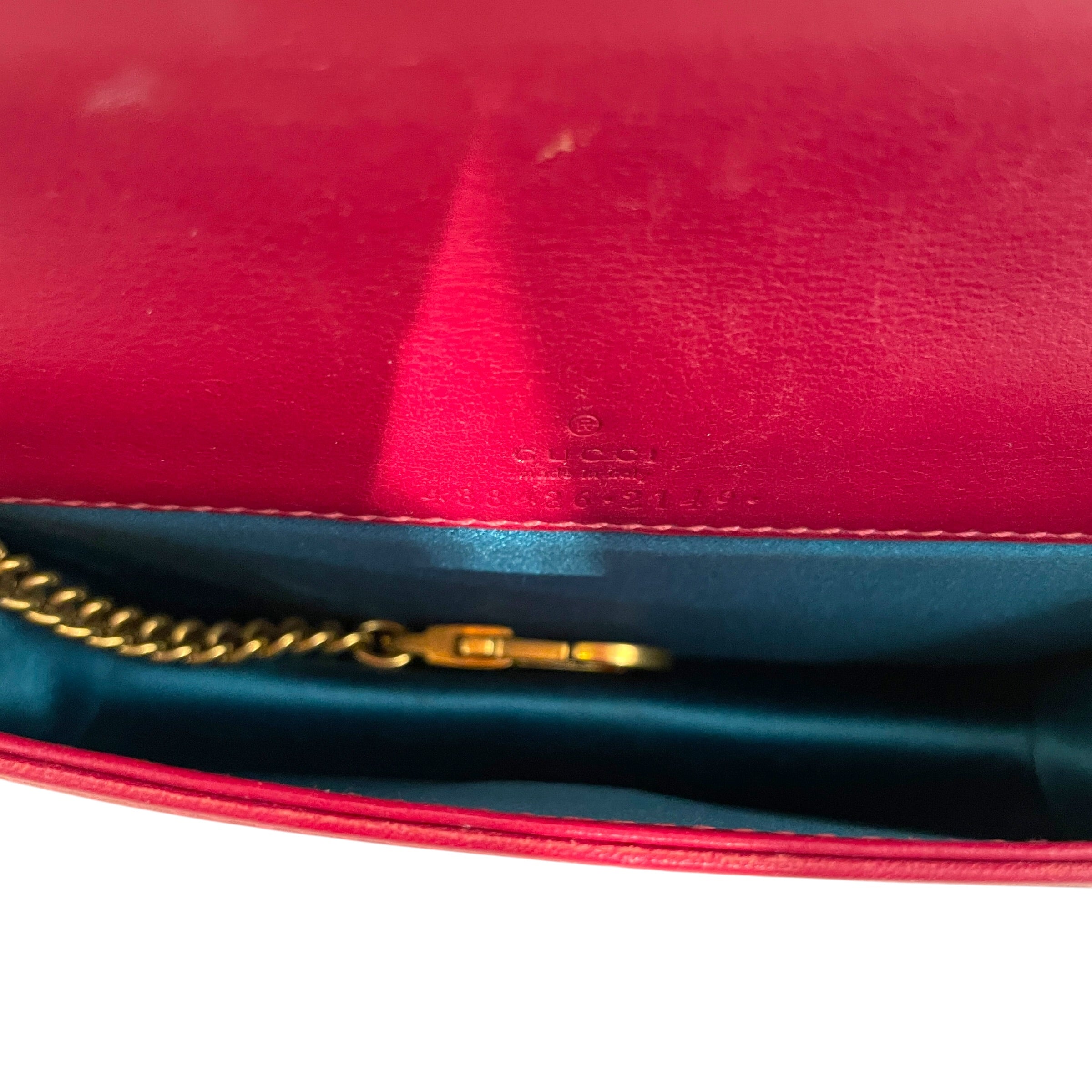 GUCCI/Cross Body Bag/Floral Pattern/Suede/PNK/GG Marmont Matelasse Love Bag view 6