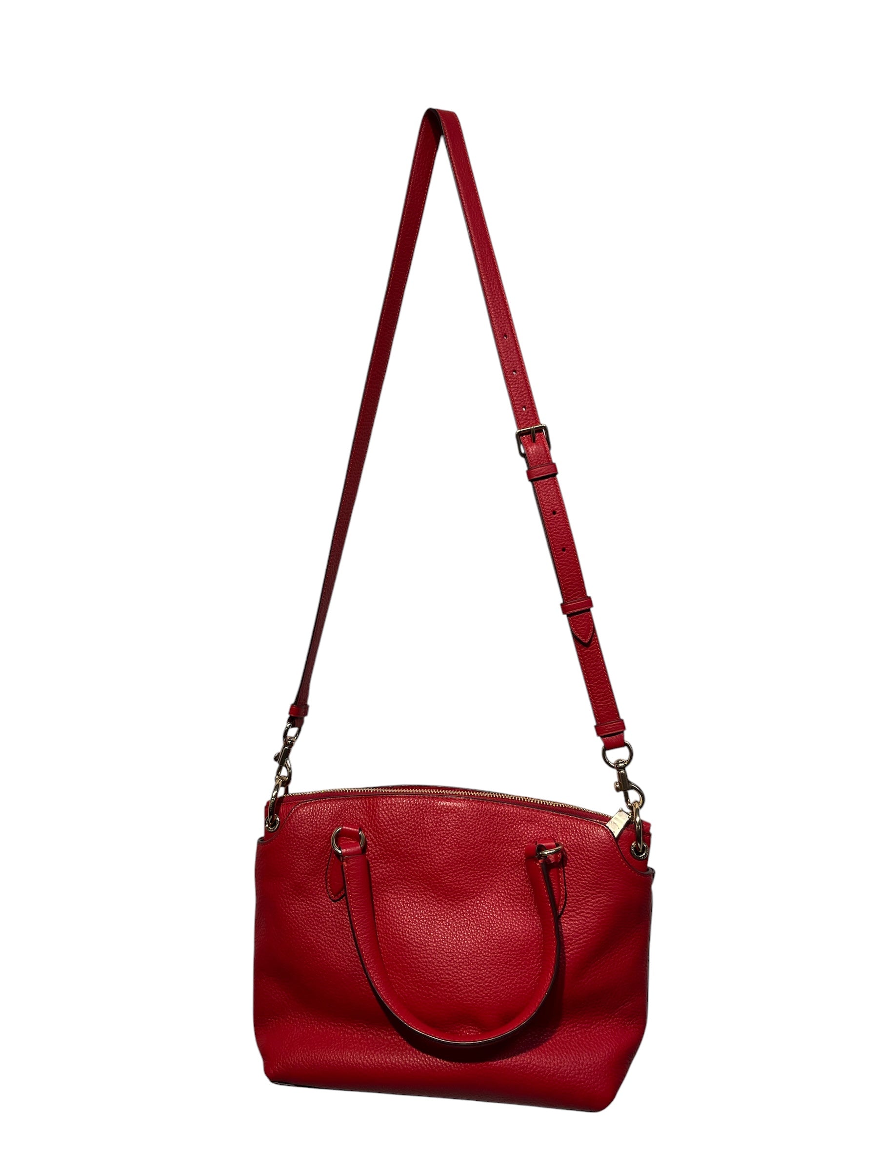COACH/Cross Body Bag/Leather/RED/remi red leather view 2