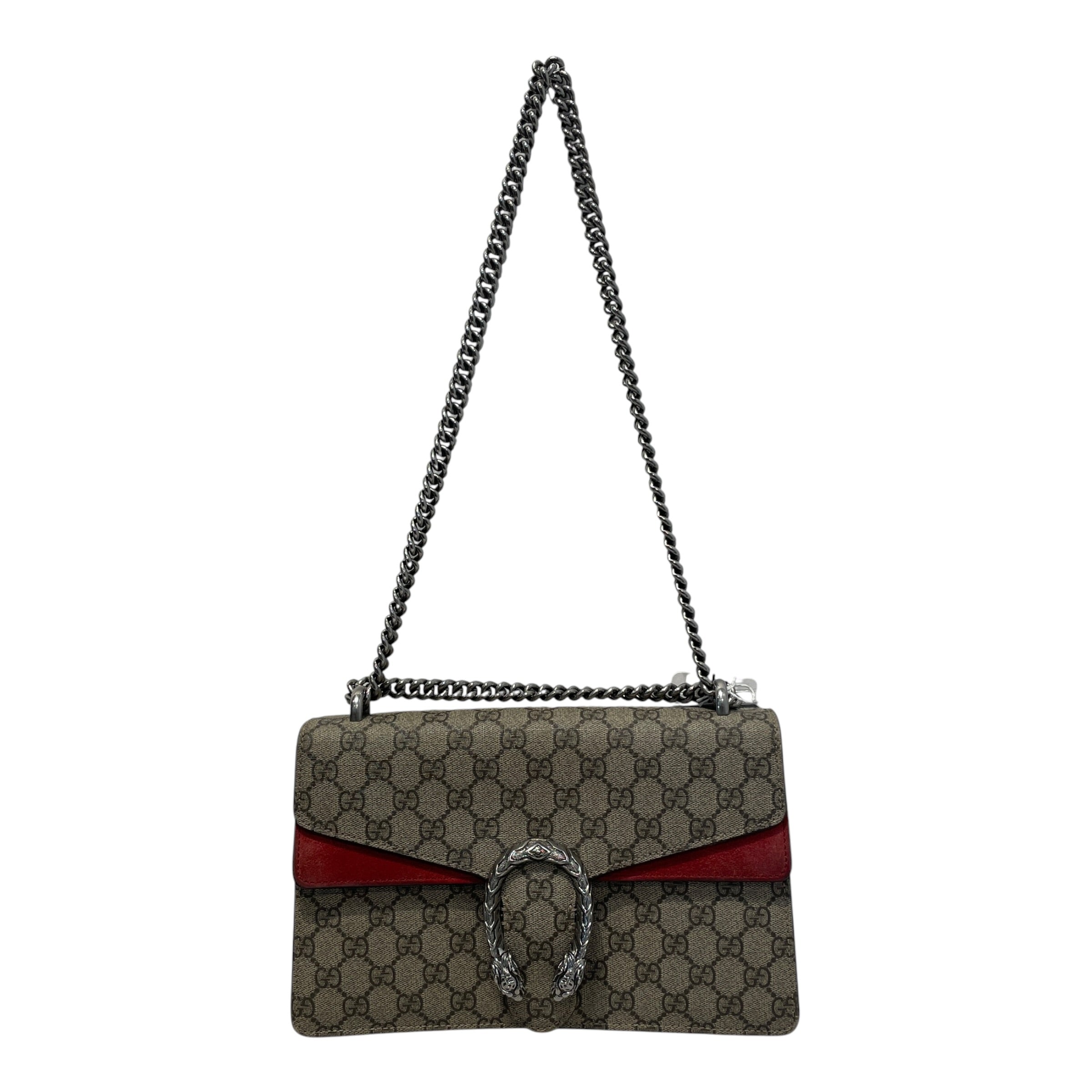GUCCI/Cross Body Bag/Monogram/Leather/RED/Monogram Dionysus Shoudler Bag view 1