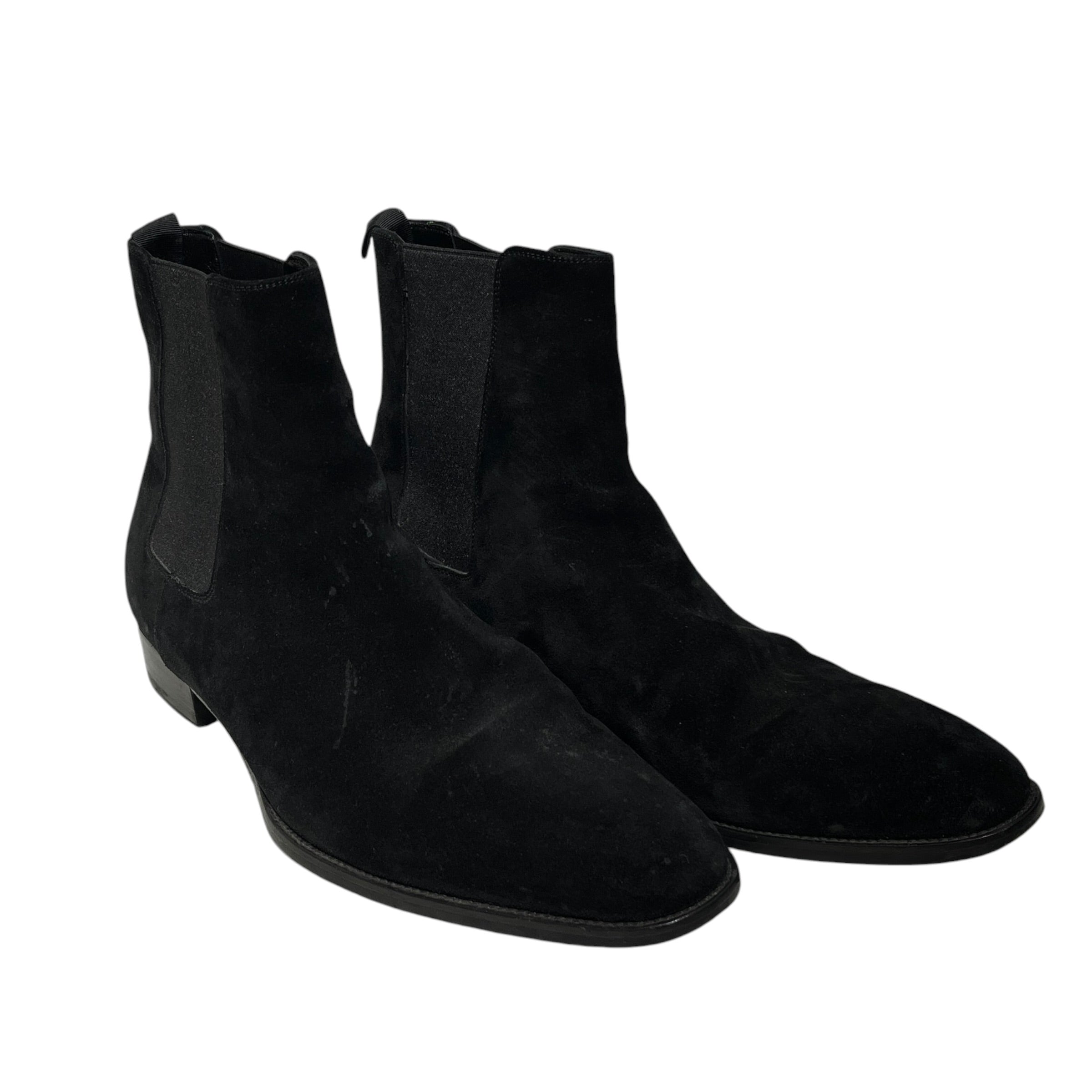 SAINT LAURENT/Chelsea Boots/US 10.5/Suede/BLK/ view 1
