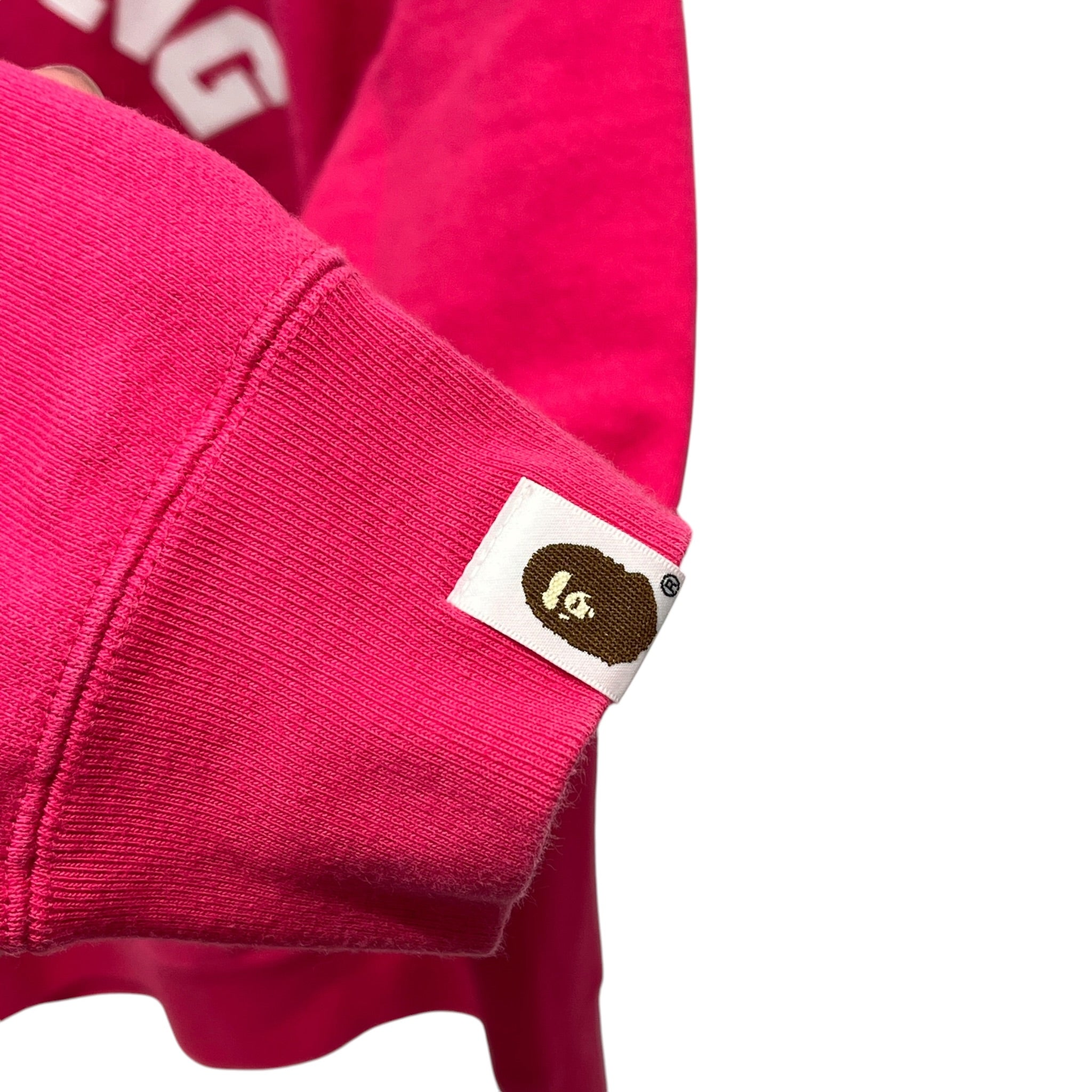 A BATHING APE/Sweatshirt/S/Graphic/Cotton/PNK/APE STANDING ON GRN STAR view 3