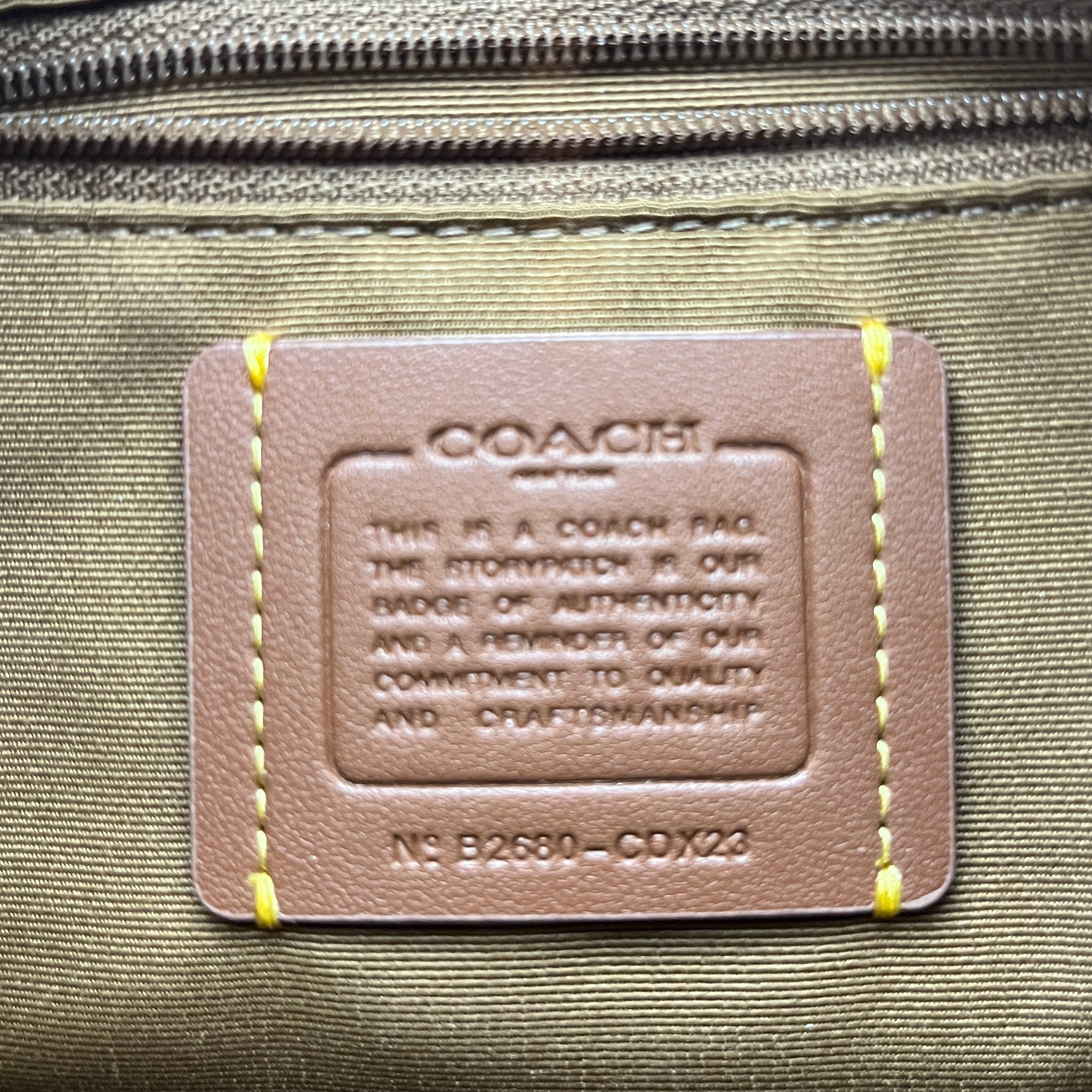 COACH/Hand Bag/Cowhide/BRW/CALFPRINT view 6