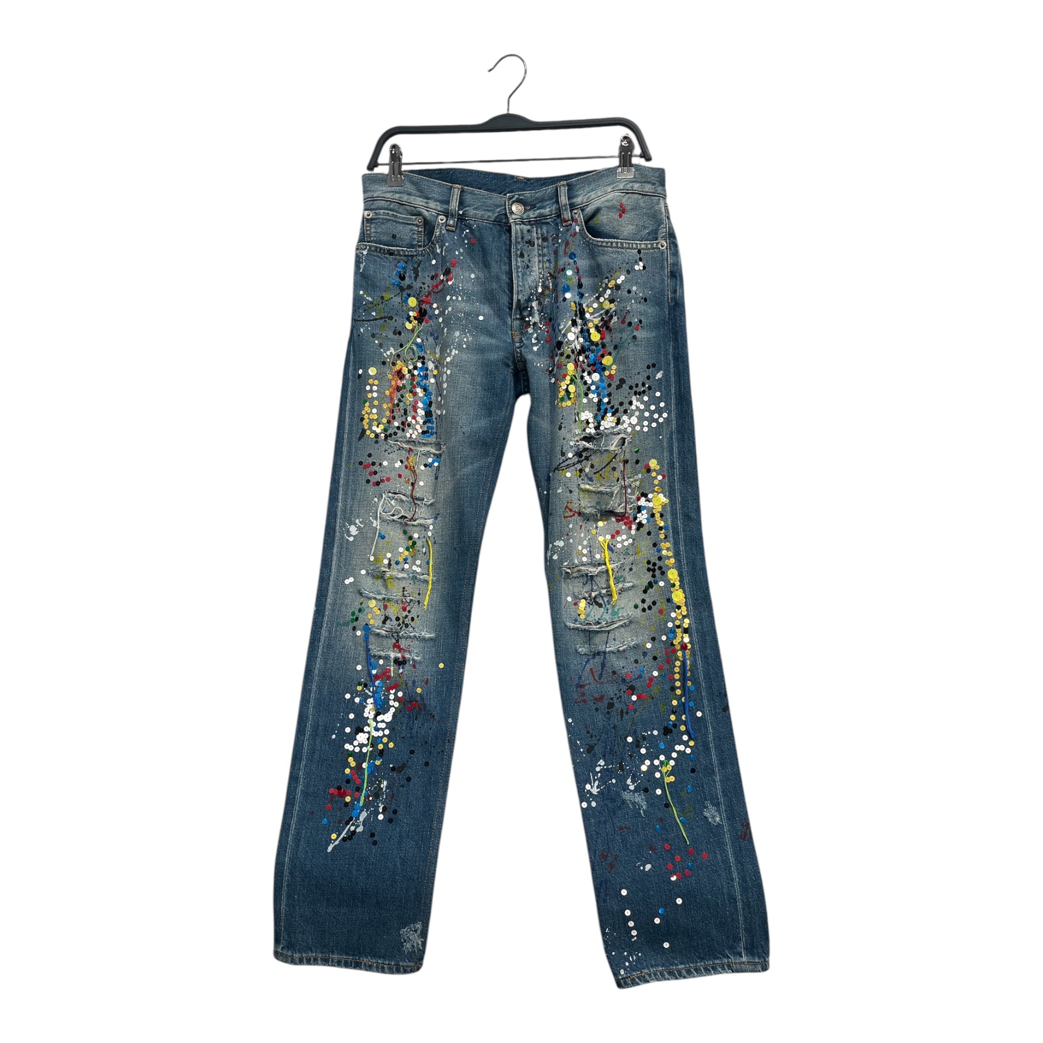 RALPH LAUREN/Bottoms/Cotton/BLU/SEQUIN AND PAINT SPLATTER view 1