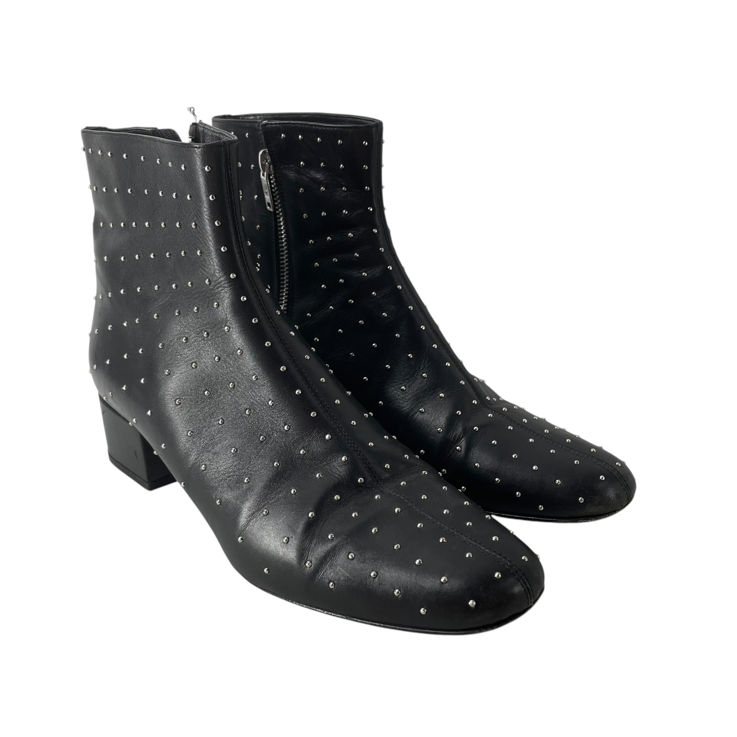 SAINT LAURENT/Chelsea Boots/EU 41/Leather/BLK/METAL DOTS view 1