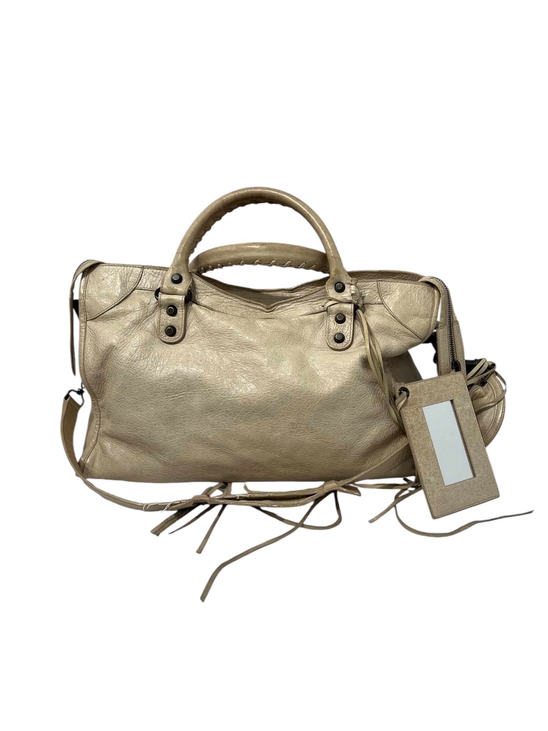BALENCIAGA/Bag/Leather/CRM/MEDIUM LE CITY BAG CIRCLE SIDE view 2