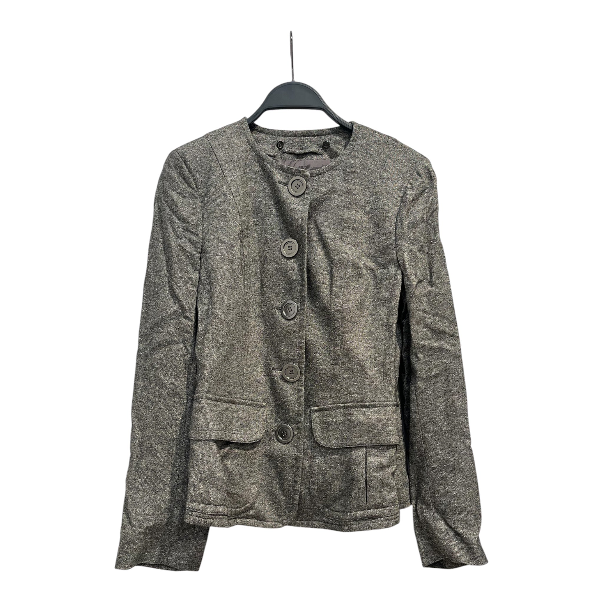 BURBERRY LONDON/Tailored Jkt/4/Cotton/GRY/LARGE BUTTONS, SHOULDER PADS view 1