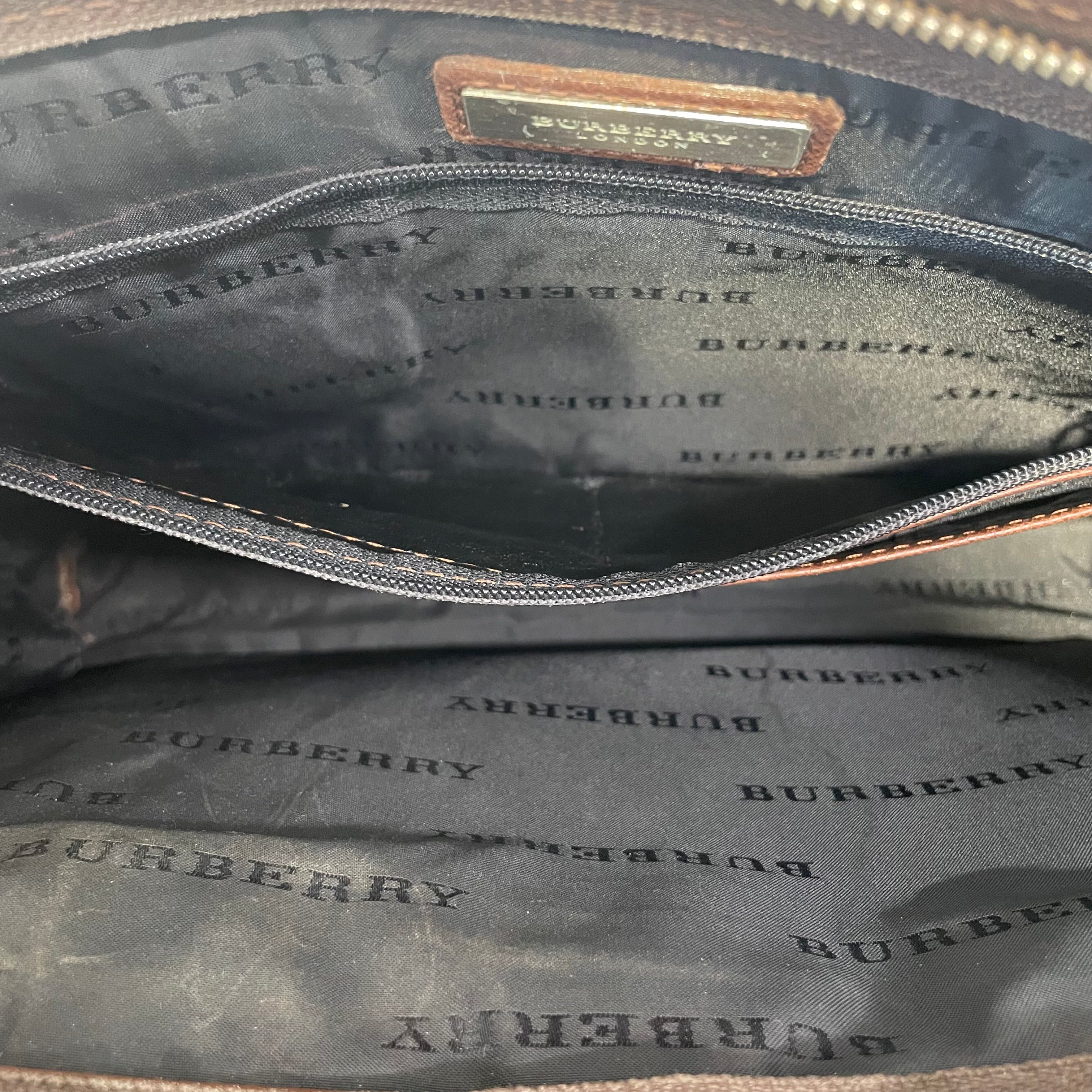 BURBERRY/Clutch Bag/OS/Leather/BRW/SILV HARDWARE/ BRWN view 8