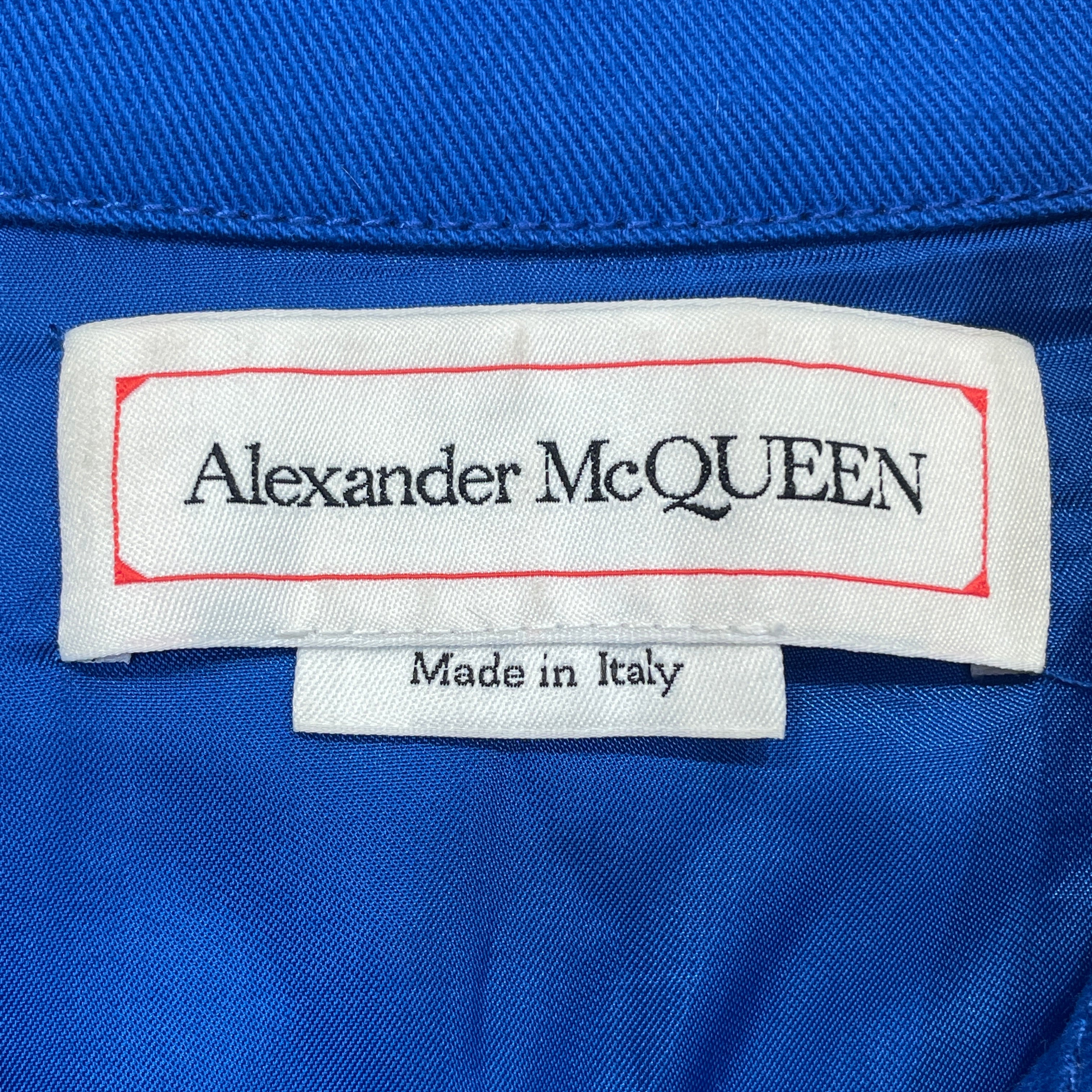 Alexander McQueen/Jacket/48/Denim/BLU/Denim Papercut Skull Chore Jkt view 3