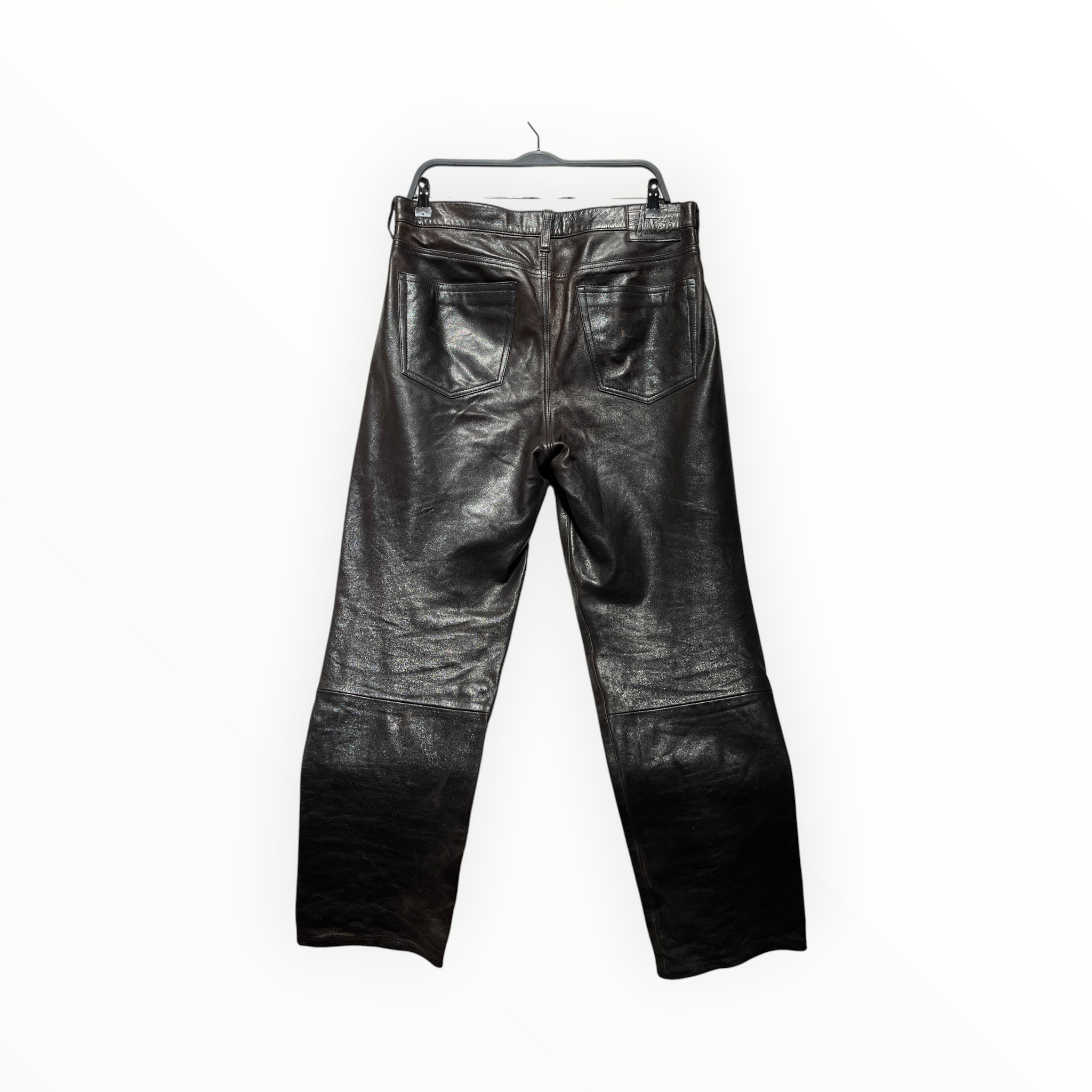 STUSSY/Straight Pants/32/Lambskin/BRW/Lambskin Big 'Ol view 2