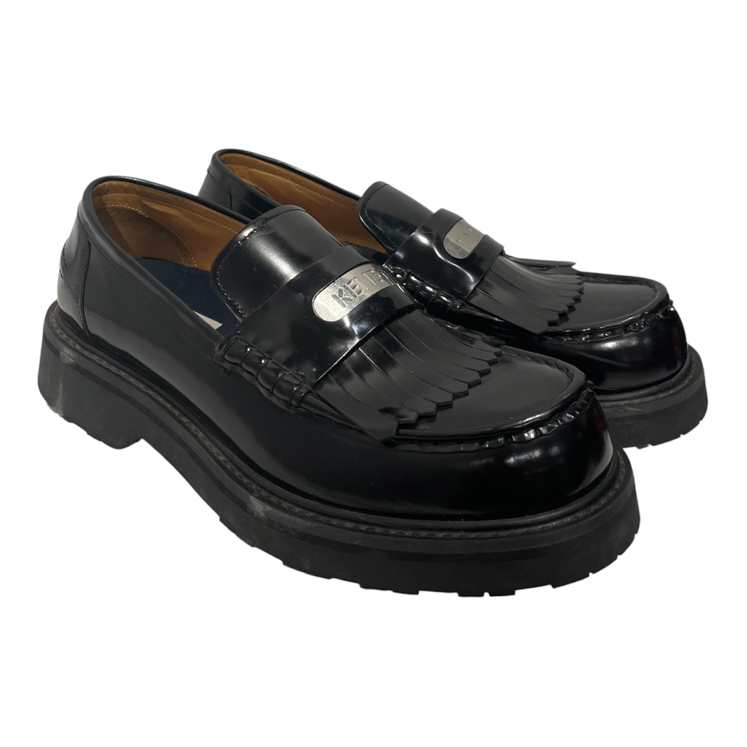 KENZO/Loafers/US 11/Leather/BLK/LEATHER KENZOSMILE LOAFERS view 1