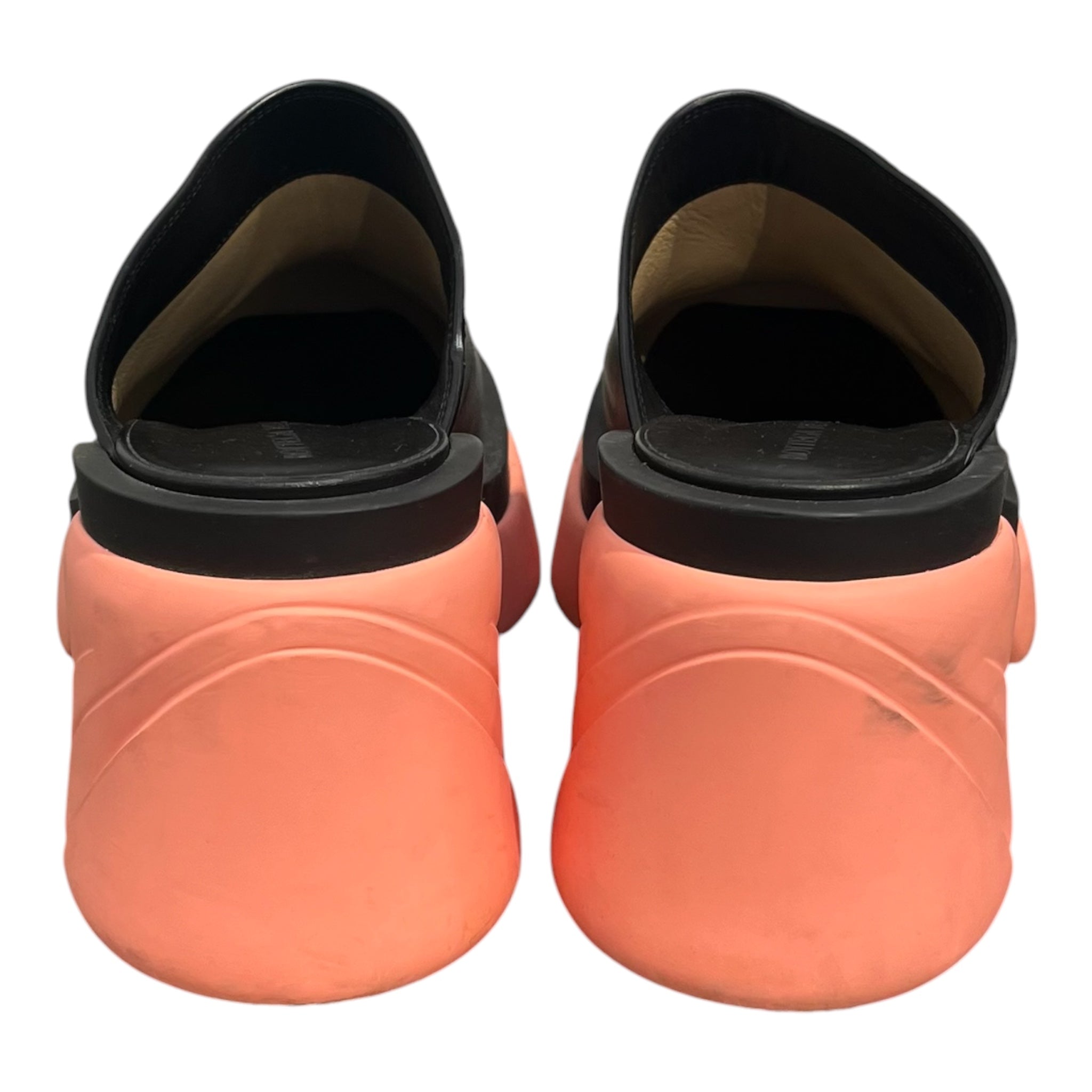 BOTTEGA VENETA/Sandals/Leather/BLK/BLACK & PINK FLASH MULES view 3