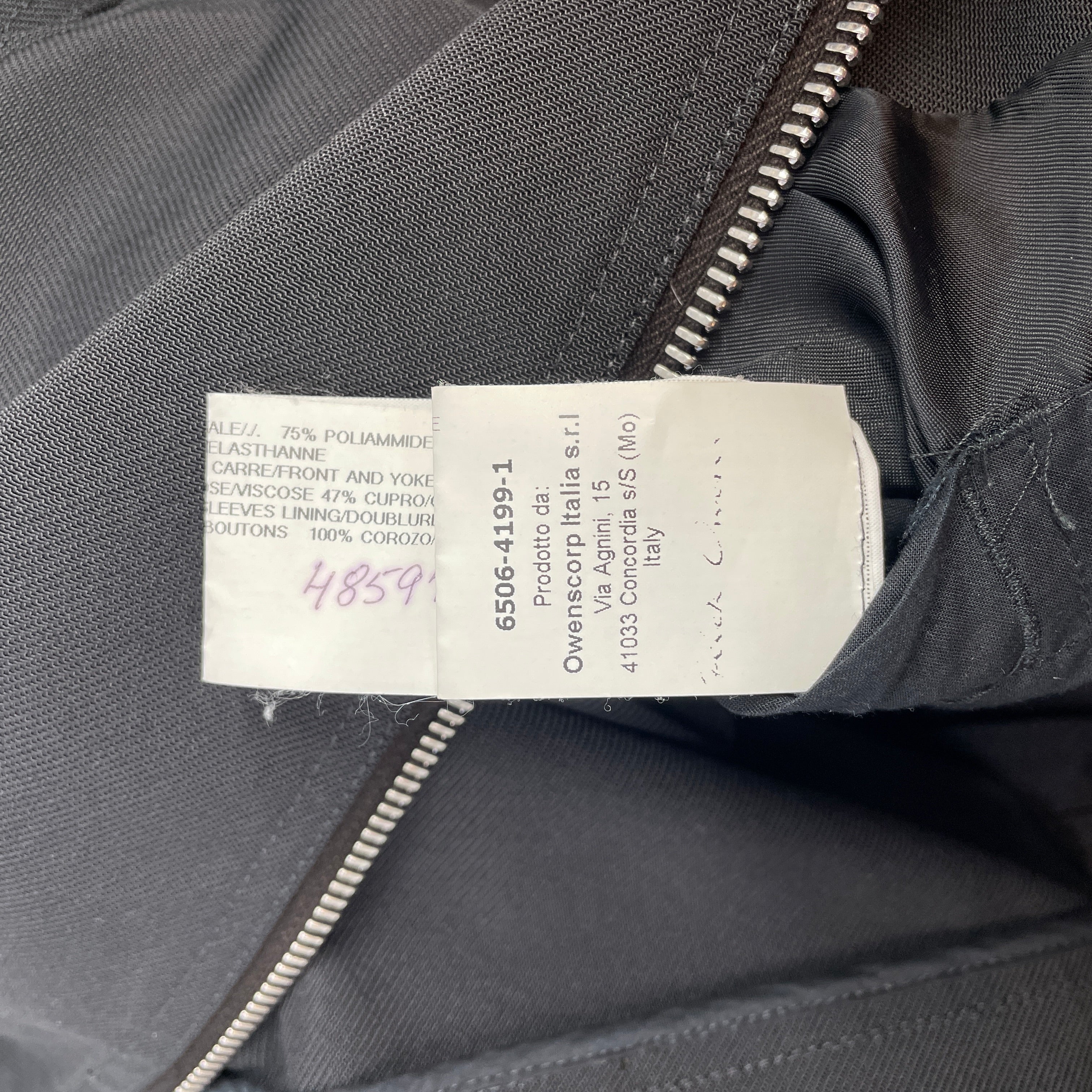 Rick Owens/Trench Coat/52/Cotton/BLK/CYCLOPS JACKET view 4