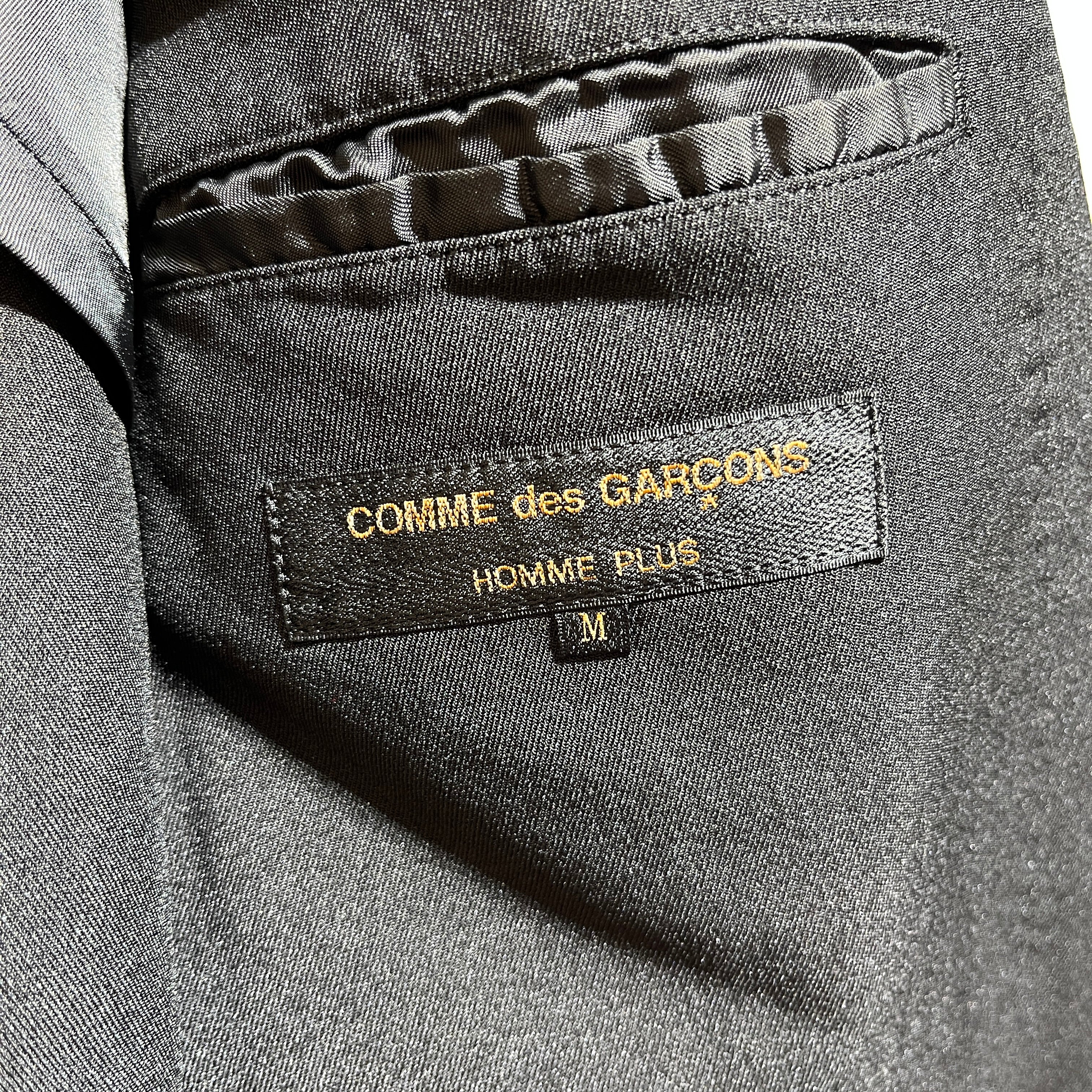 COMME des GARCONS HOMME PLUS/Tailored Jkt/M/Wool/BLK/BUCKLE ARMS / BRWN BUTTONS view 4