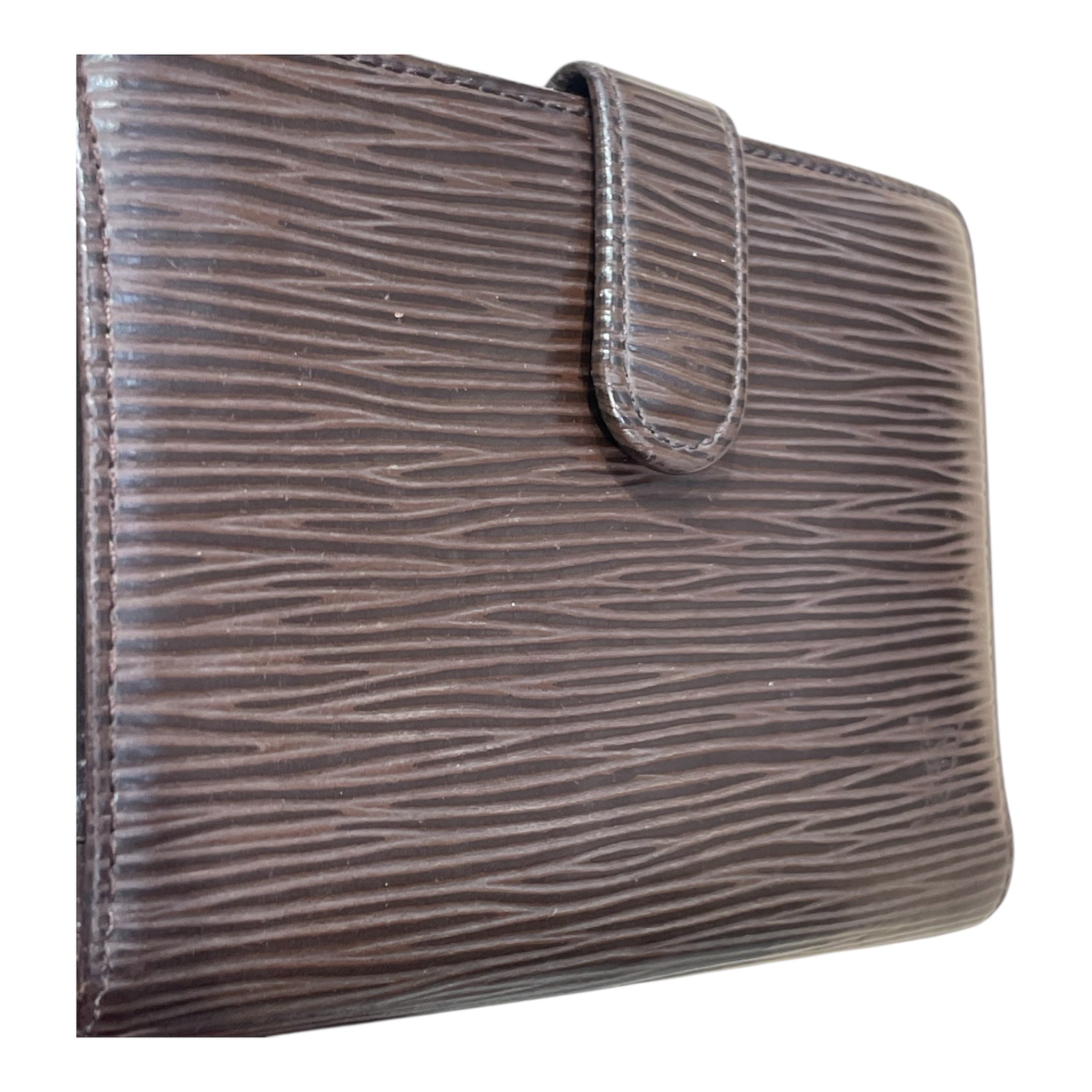 LOUIS VUITTON/Bifold Wallet/Leather/BRW/clasp epileather view 4